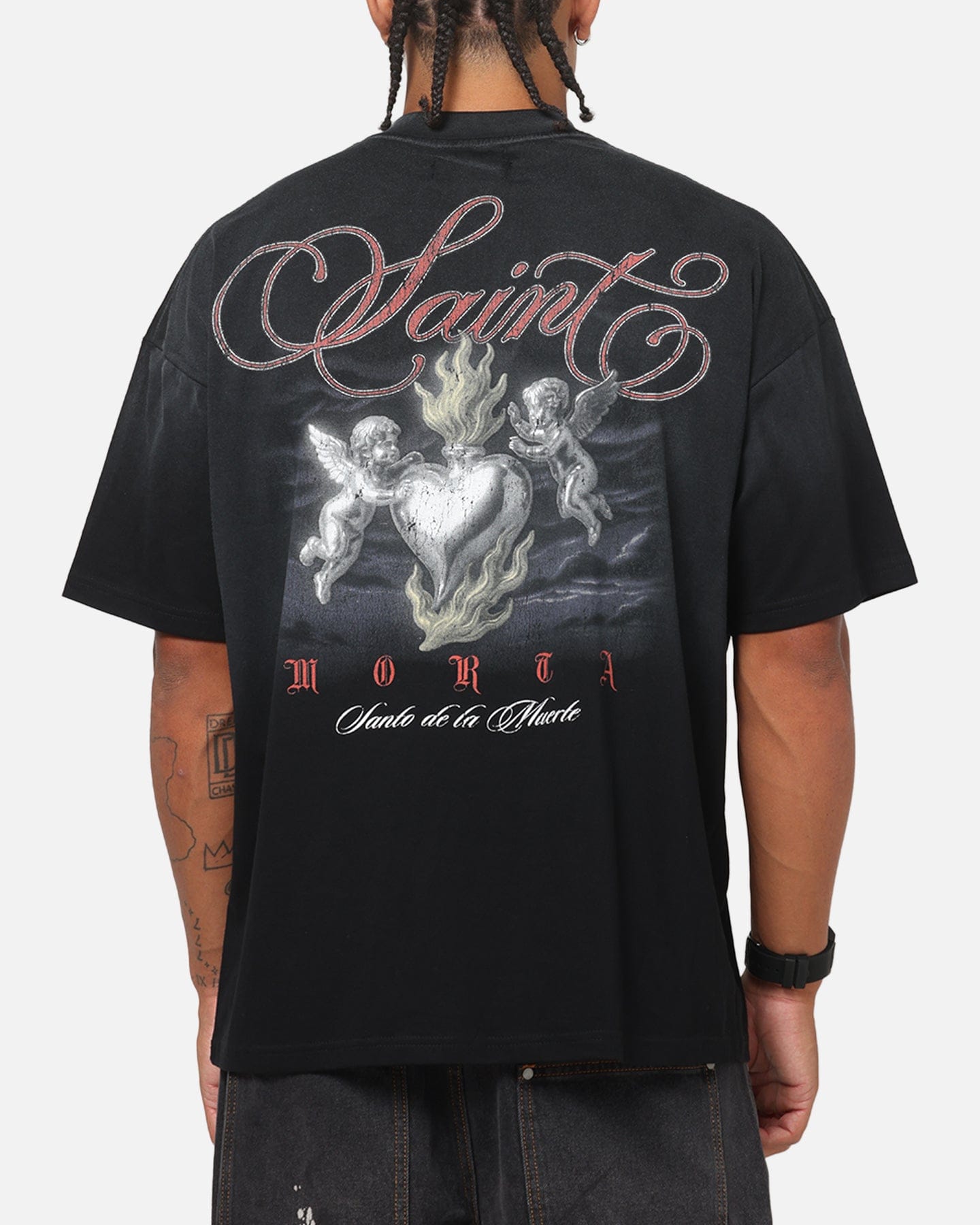 Saint Morta Heavens Kitchen Boxy T - Shirt Black Wash