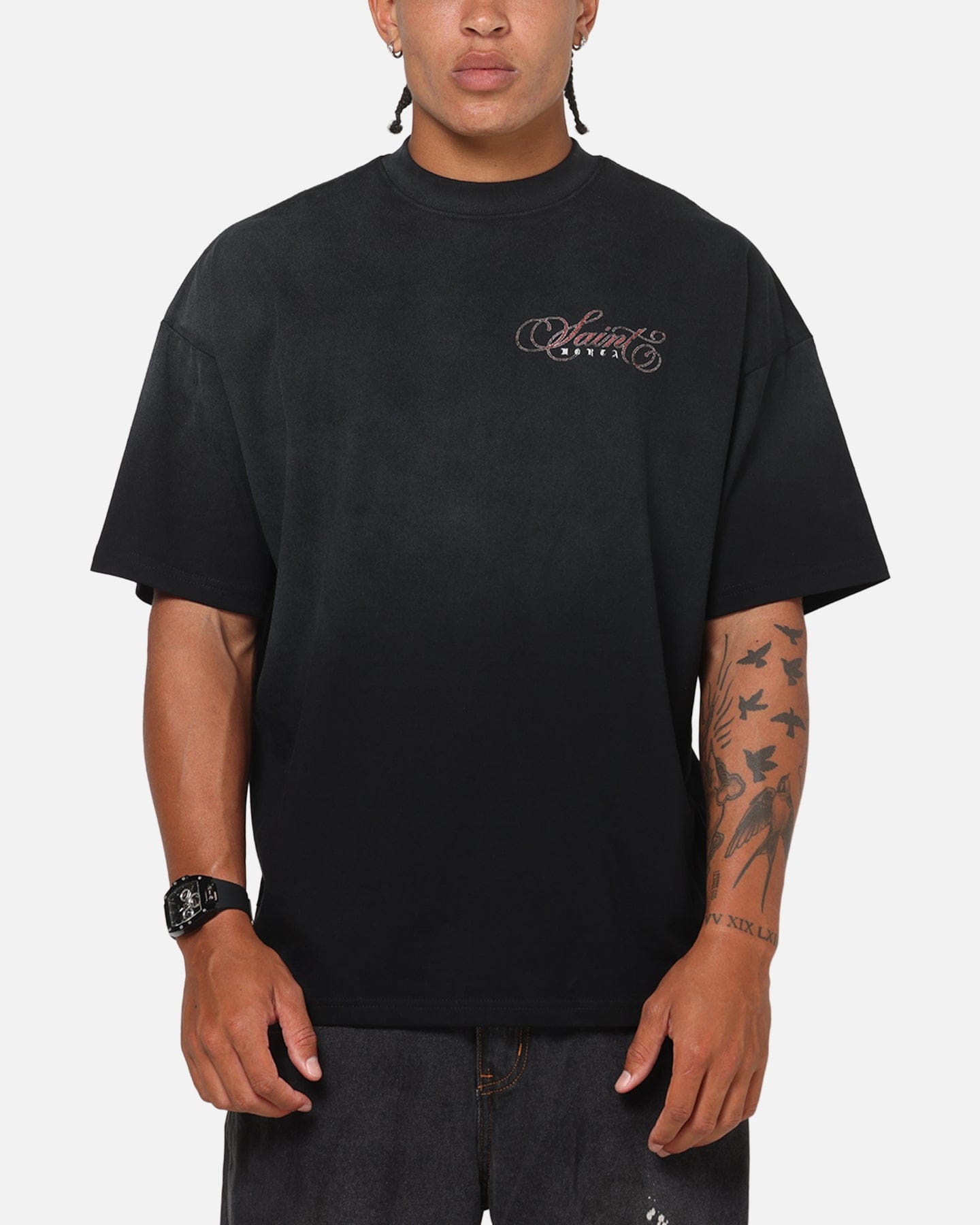 Saint Morta Heavens Kitchen Boxy T - Shirt Black Wash