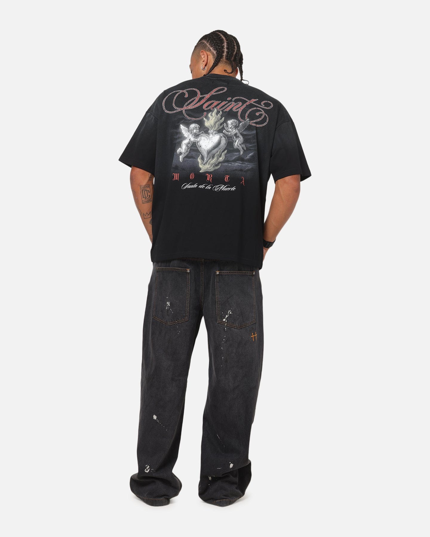Saint Morta Heavens Kitchen Boxy T - Shirt Black Wash