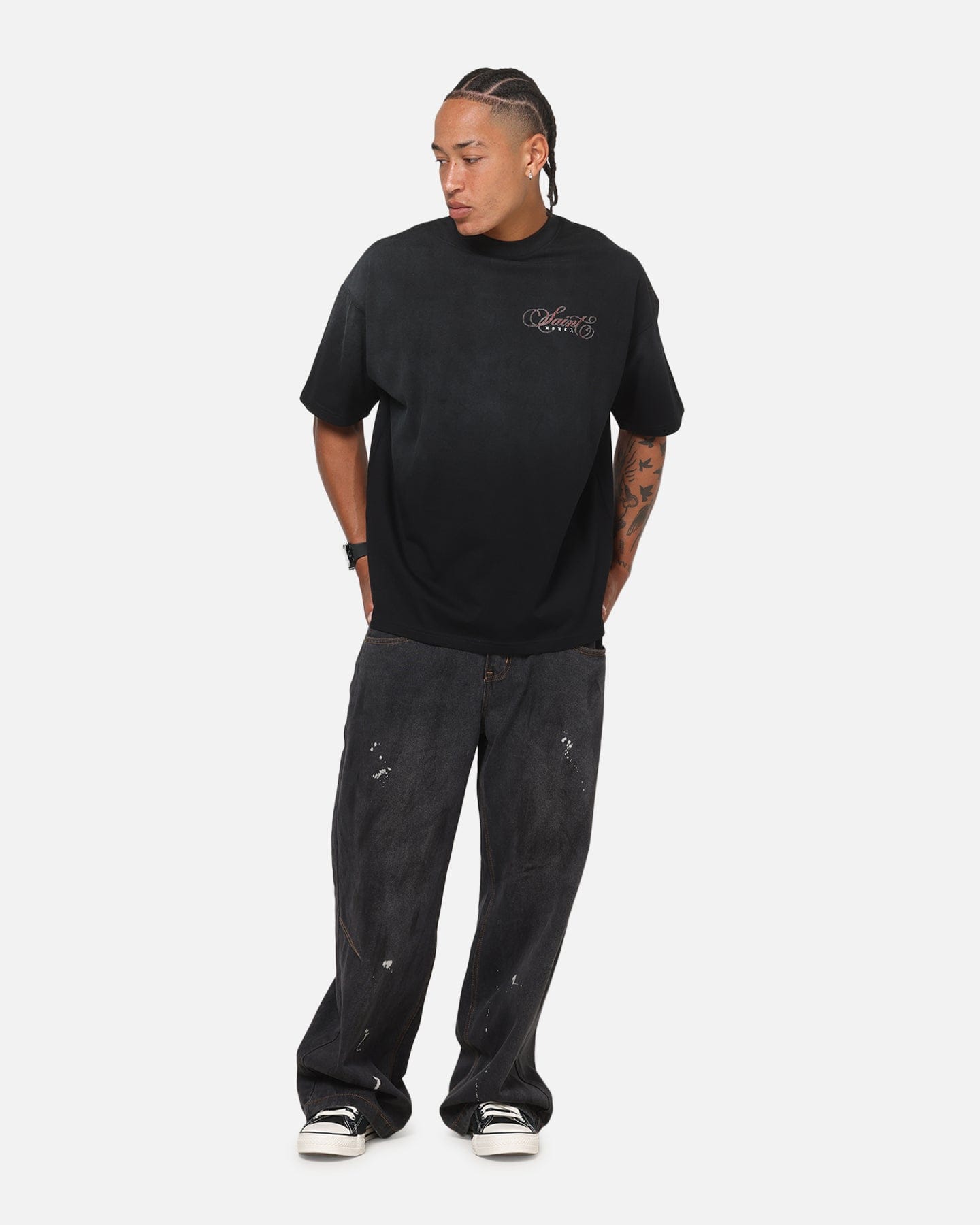 Saint Morta Heavens Kitchen Boxy T - Shirt Black Wash