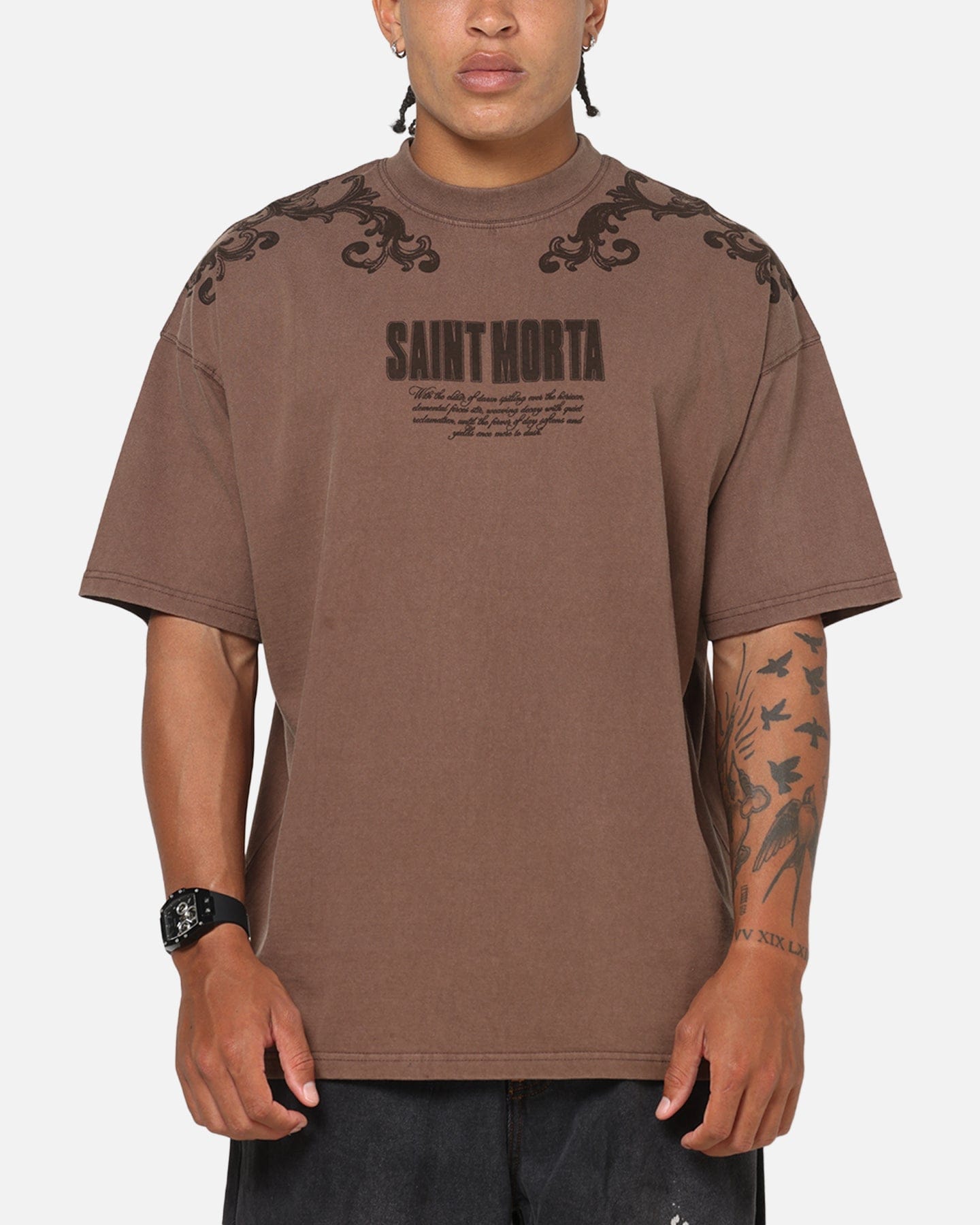 Saint Morta Baroque Boxy T - Shirt Pigment Washed