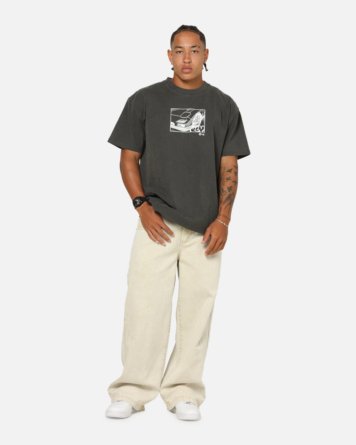 KEY Street Twotone T - Shirt Black Wash