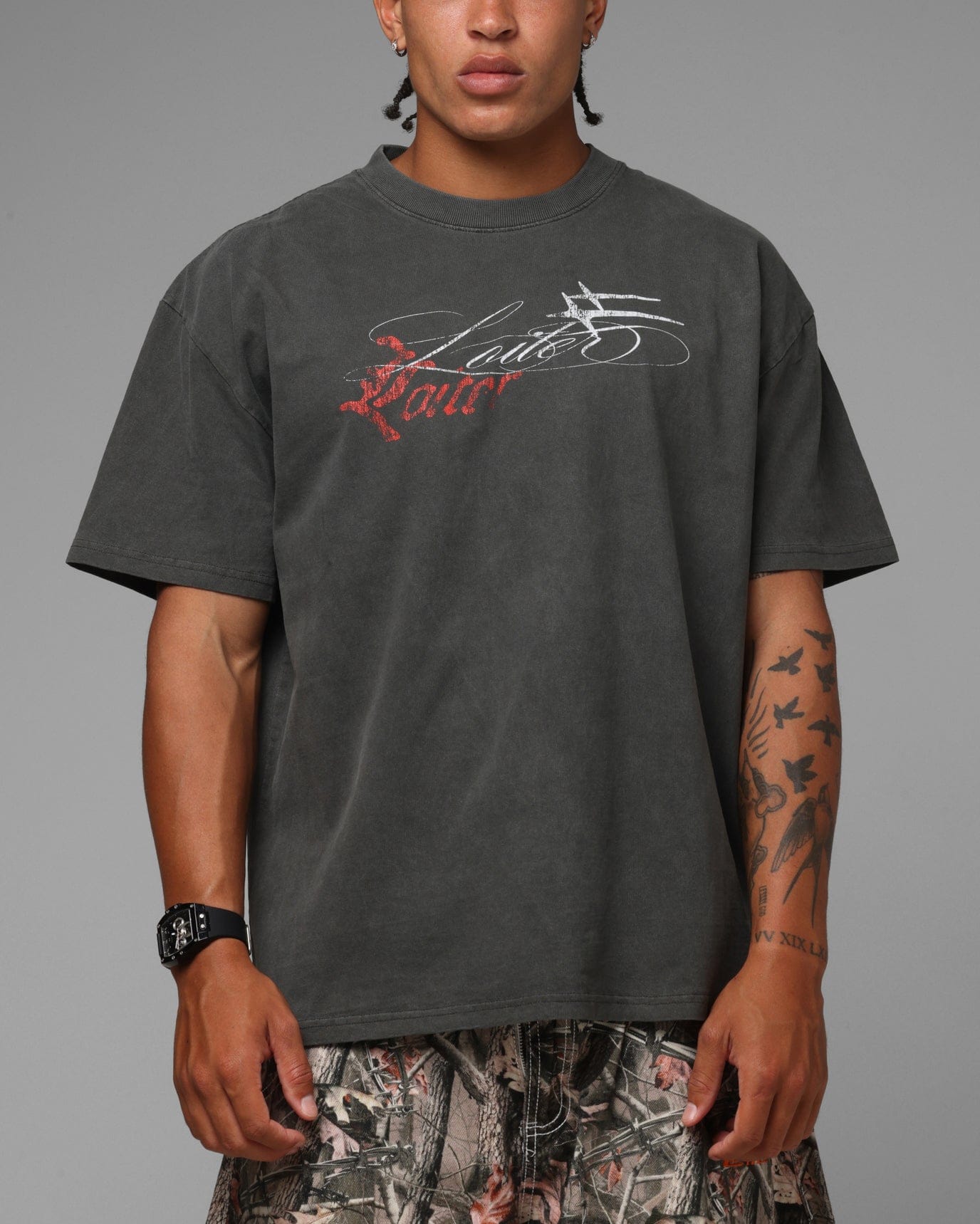 Loiter Devotion T - Shirt Black Wash