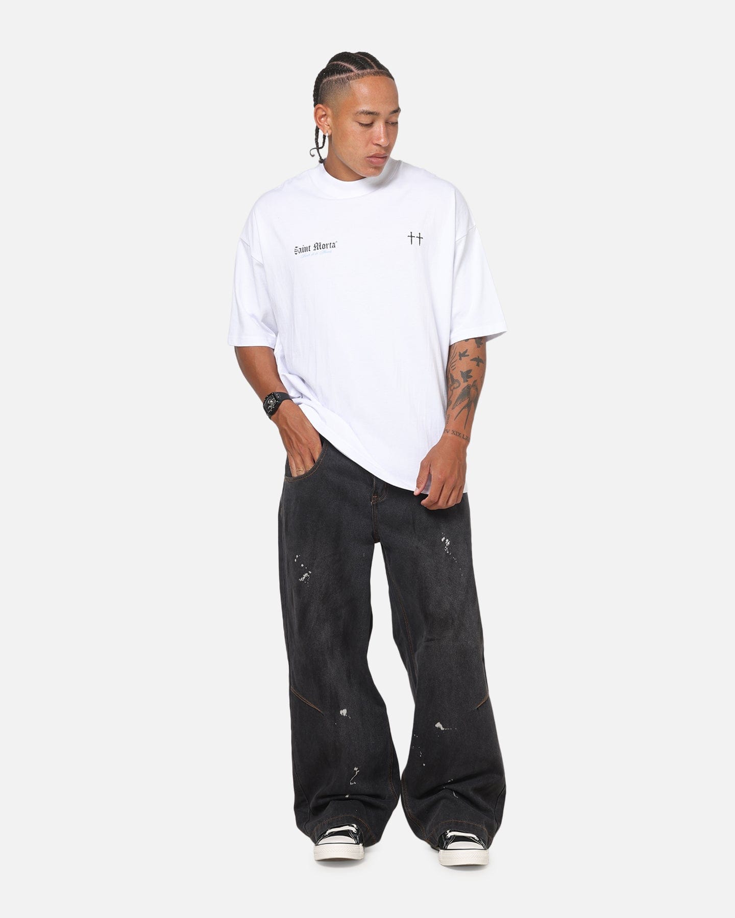 Saint Morta La Muerte Script T - Shirt White