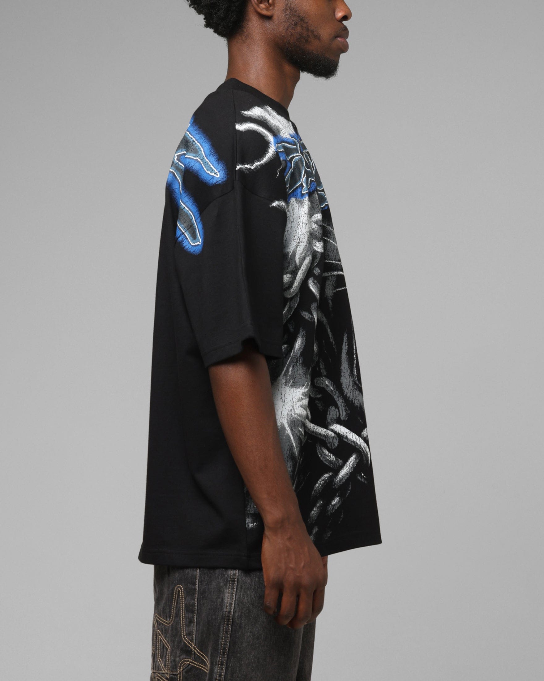 Loiter Airbrush Panther T - Shirt Black