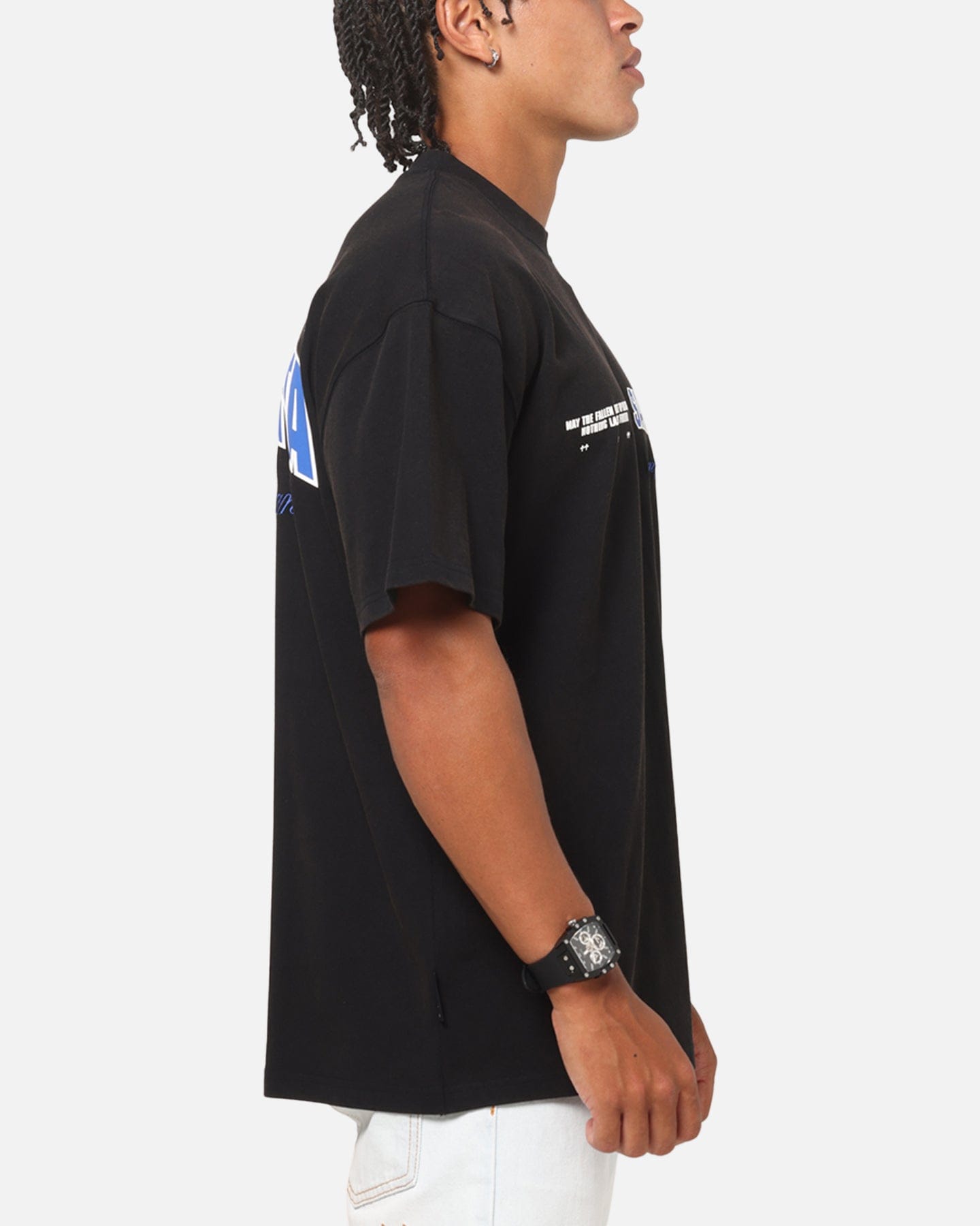 Saint Morta Rise Up Boxy T - Shirt Black Acidwash
