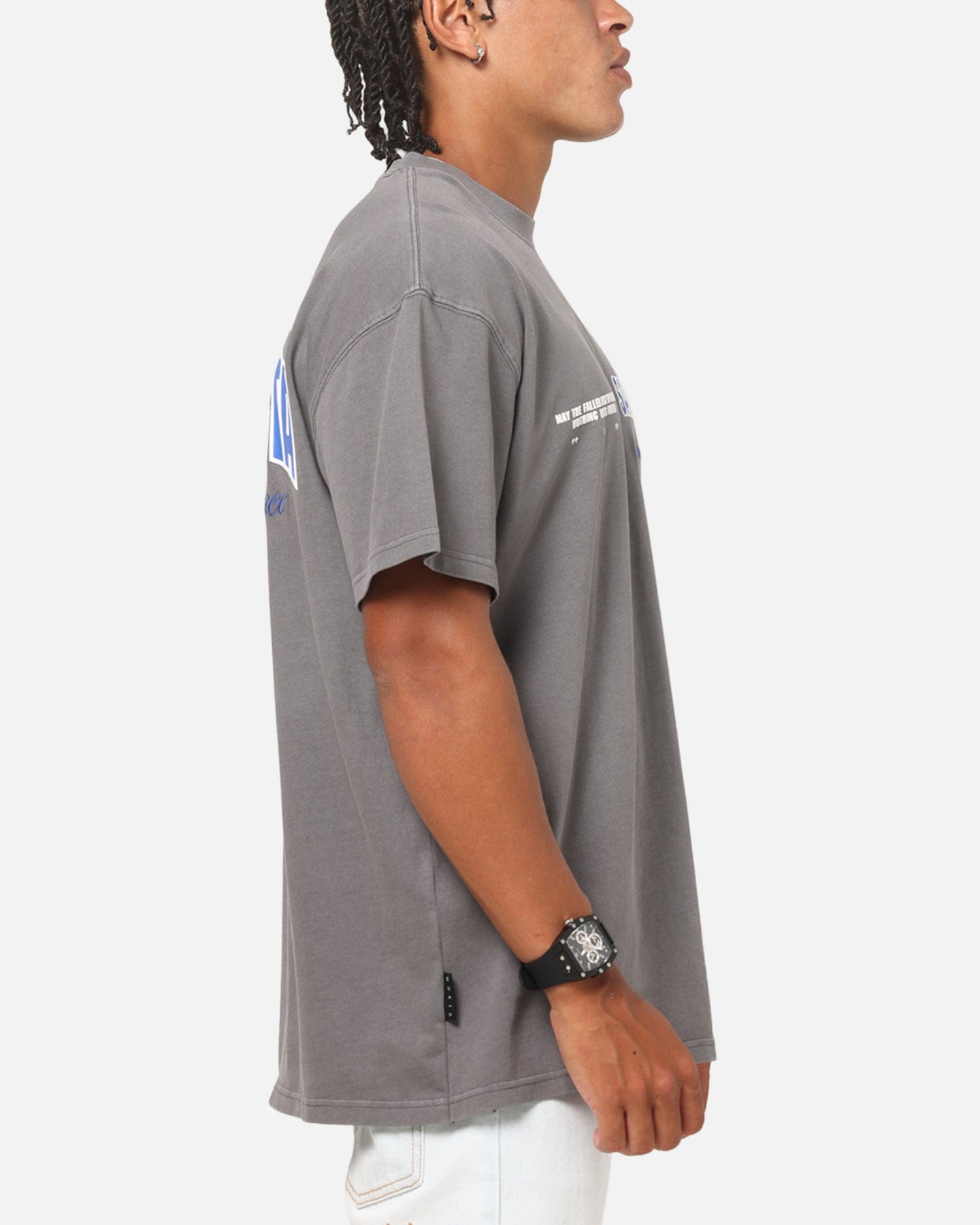 Saint Morta Rise Up Boxy T - Shirt Washed Charcoal