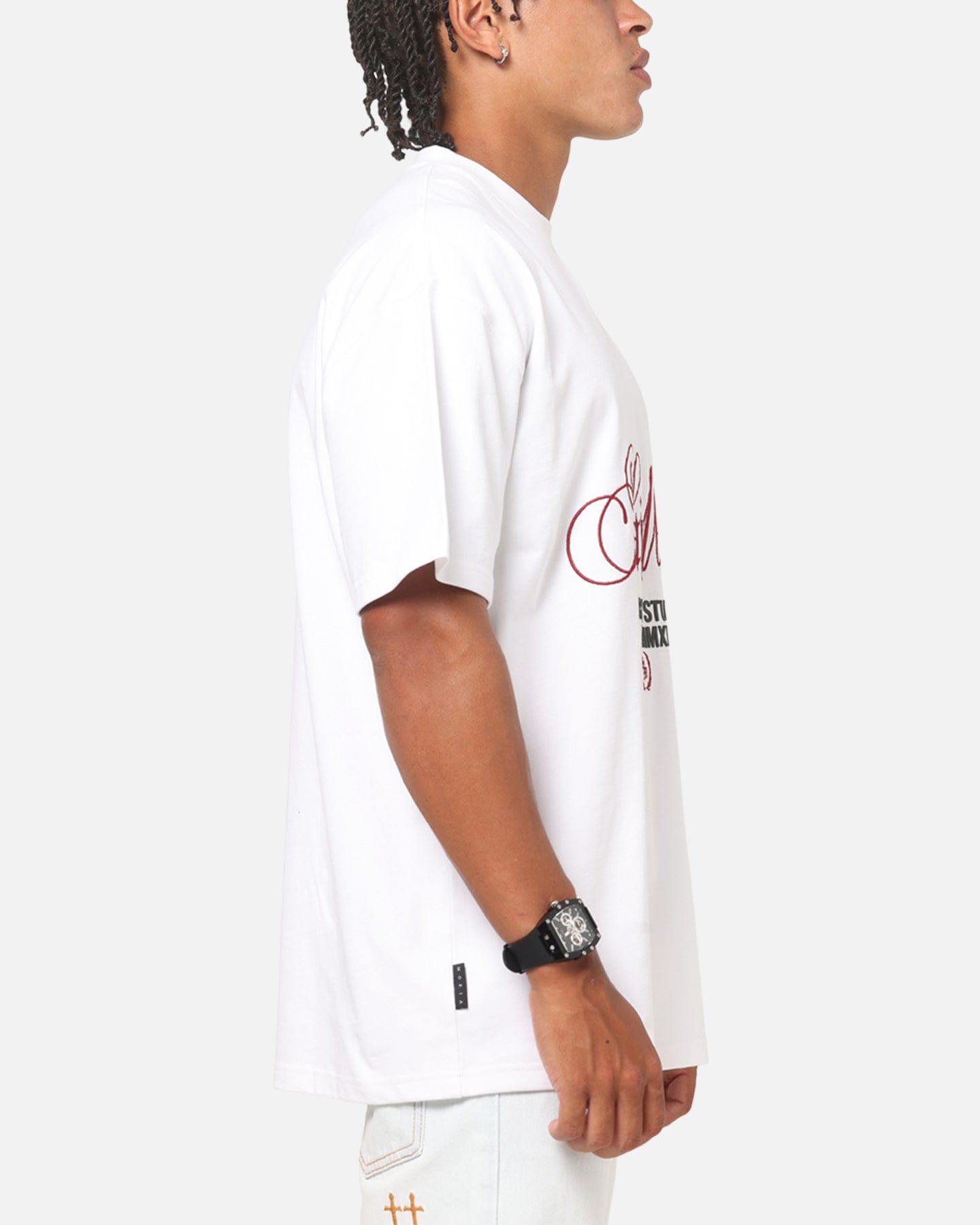 Saint Morta Regal Scripture Boxy T - Shirt White