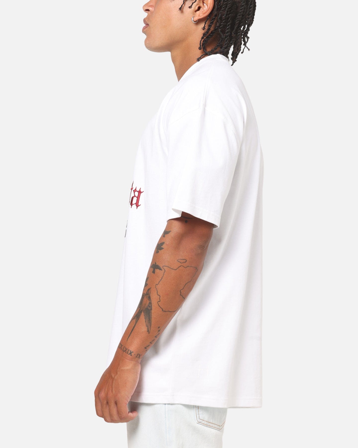Saint Morta Regal Scripture Boxy T - Shirt White