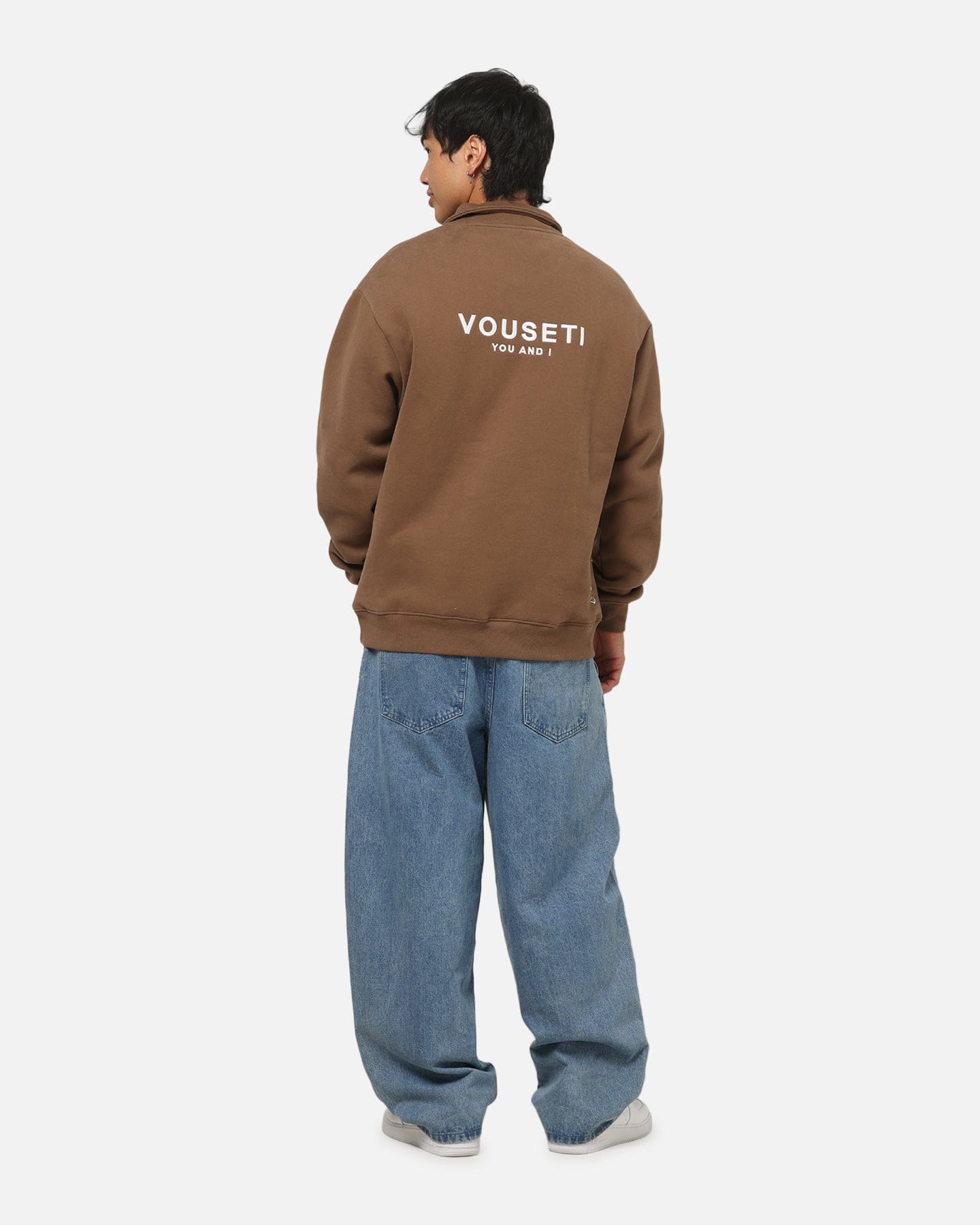 Vouseti The OG Quarter Zip Crewneck Coffee