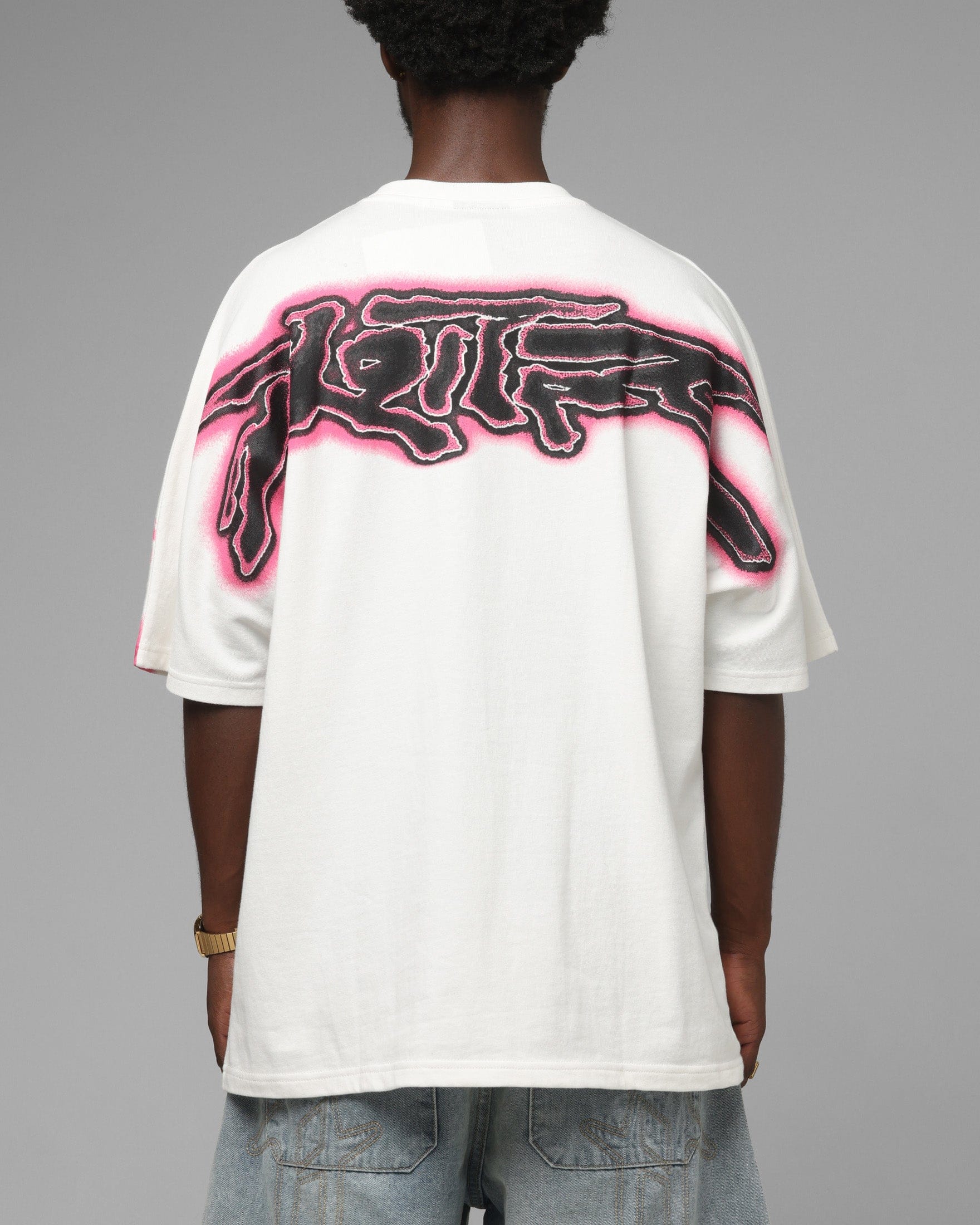 Loiter Airbrush Boxy T - Shirt White