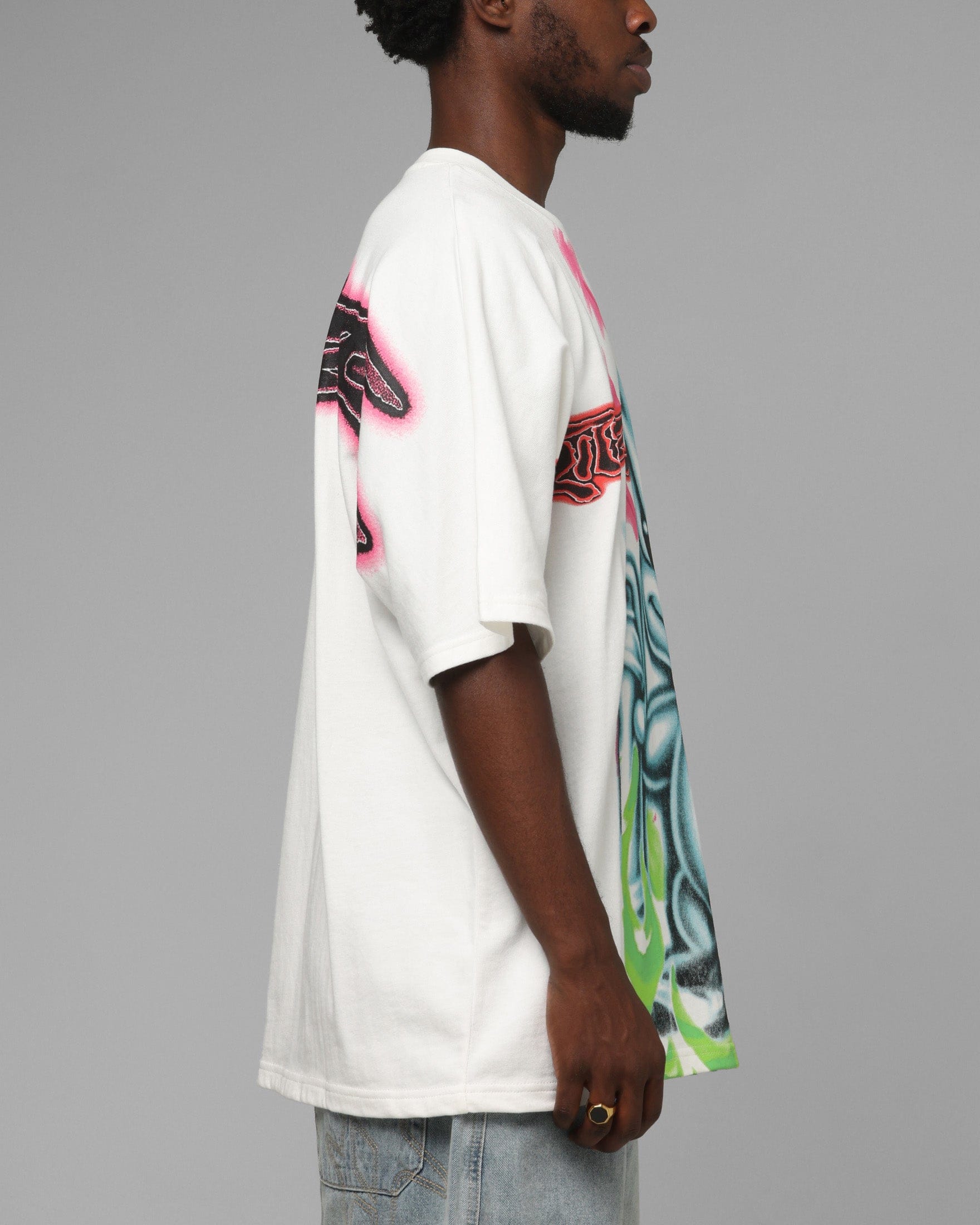 Loiter Airbrush Boxy T - Shirt White