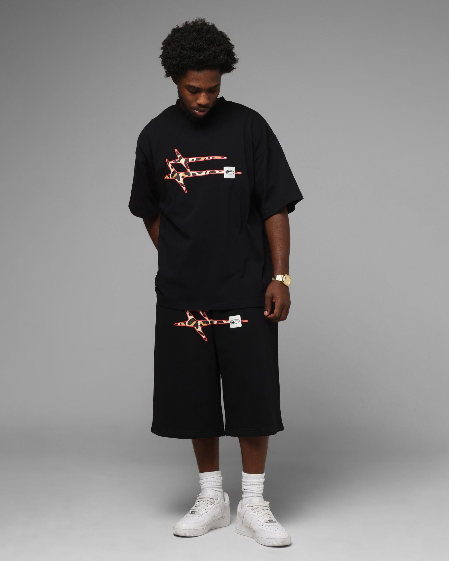 Loiter Hybrid Premium T - Shirt Black/Leopard