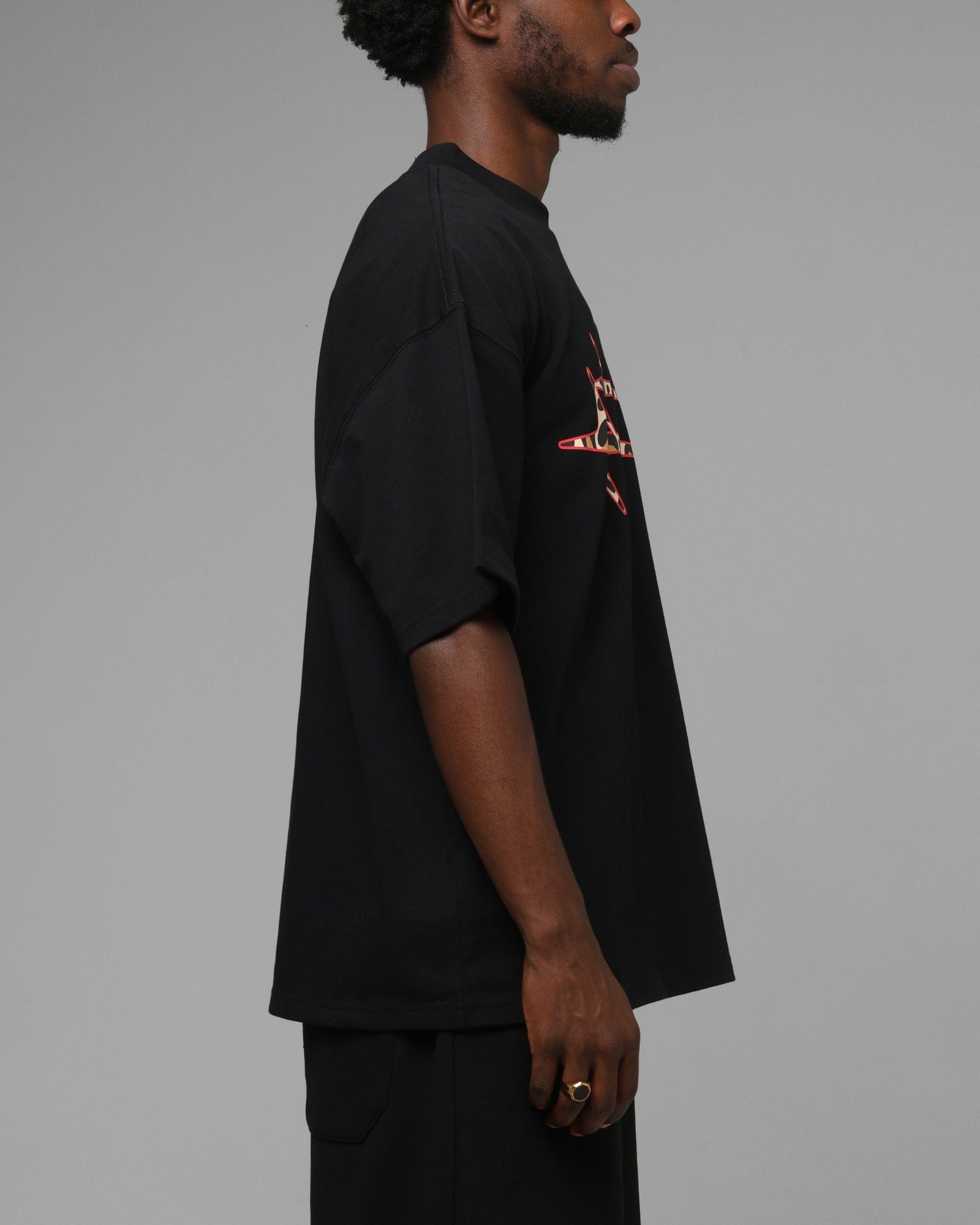 Loiter Hybrid Premium T - Shirt Black/Leopard