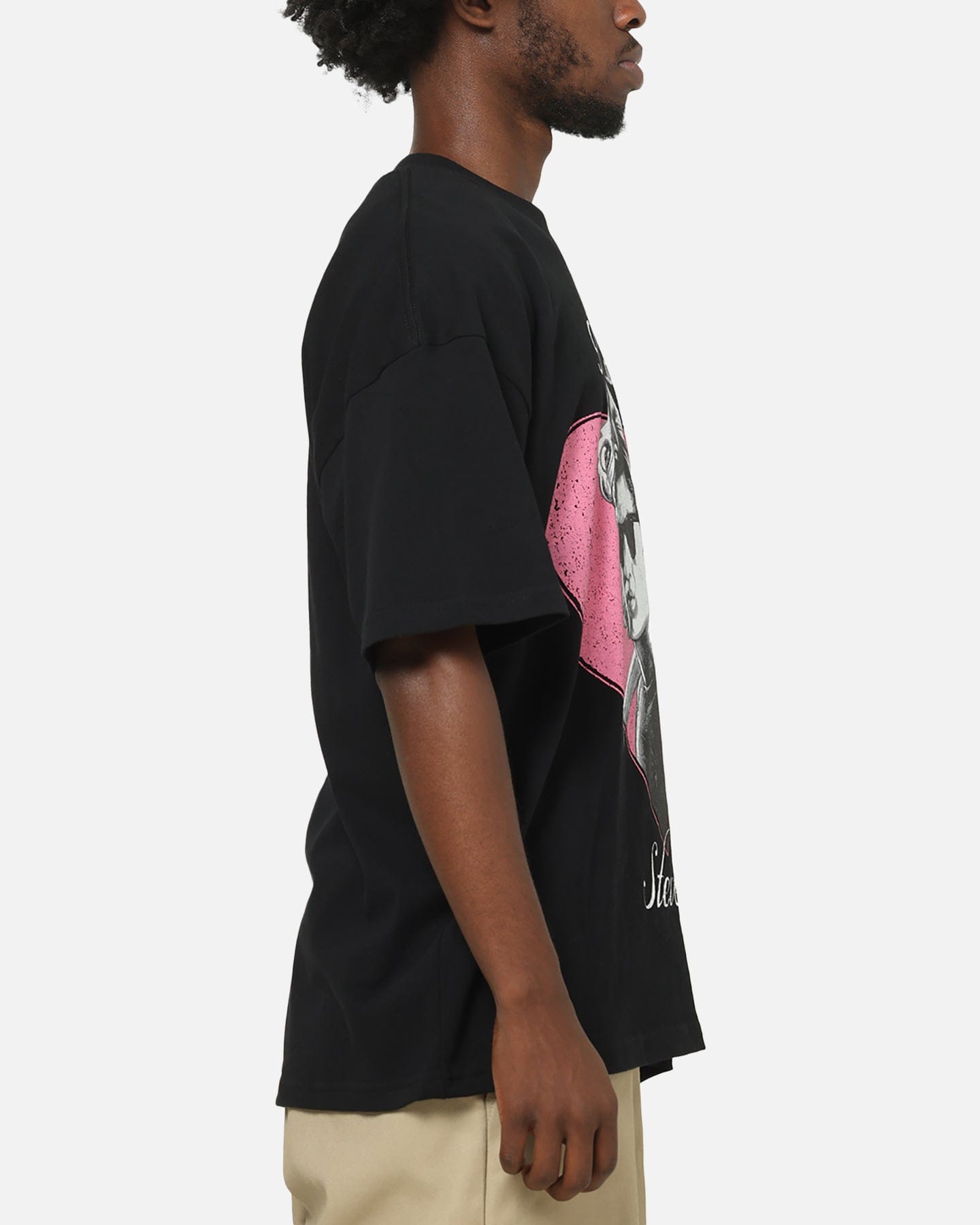 73studio x Stranger Things I Love Steve Heavy T - Shirt Black