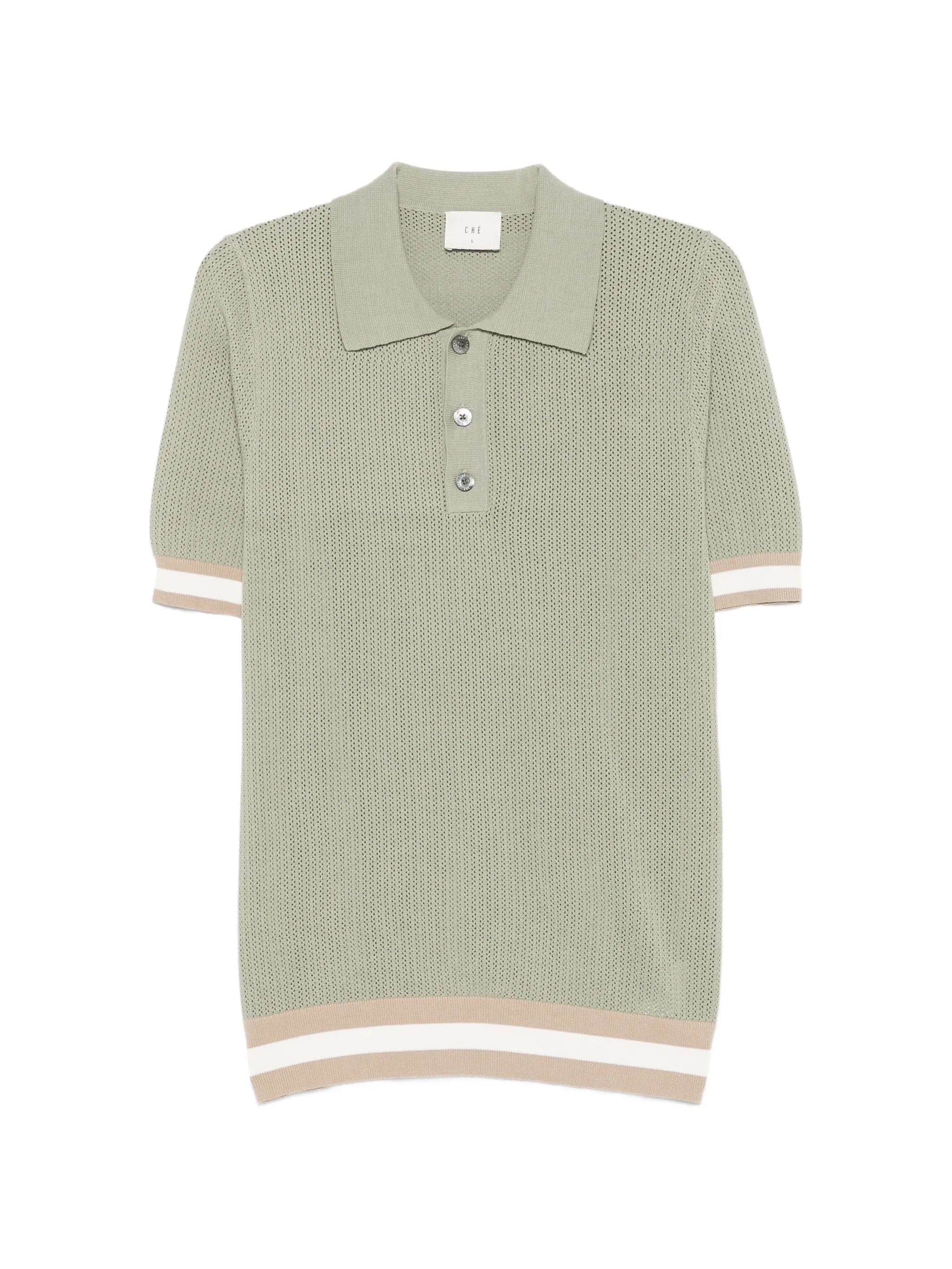 CHÉ Quinn open - knit polo shirt