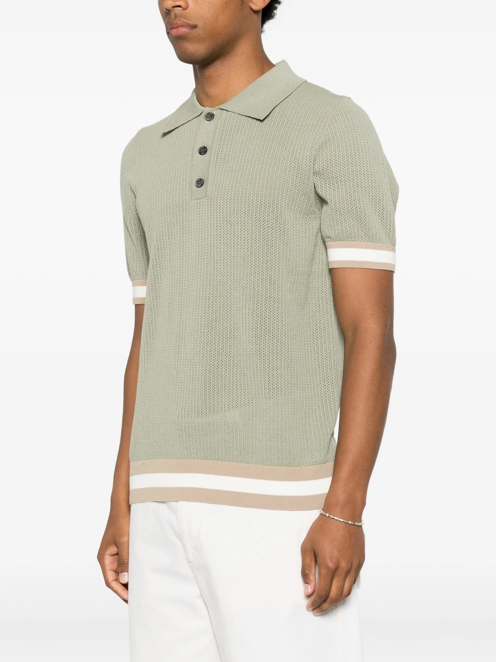 CHÉ Quinn open - knit polo shirt