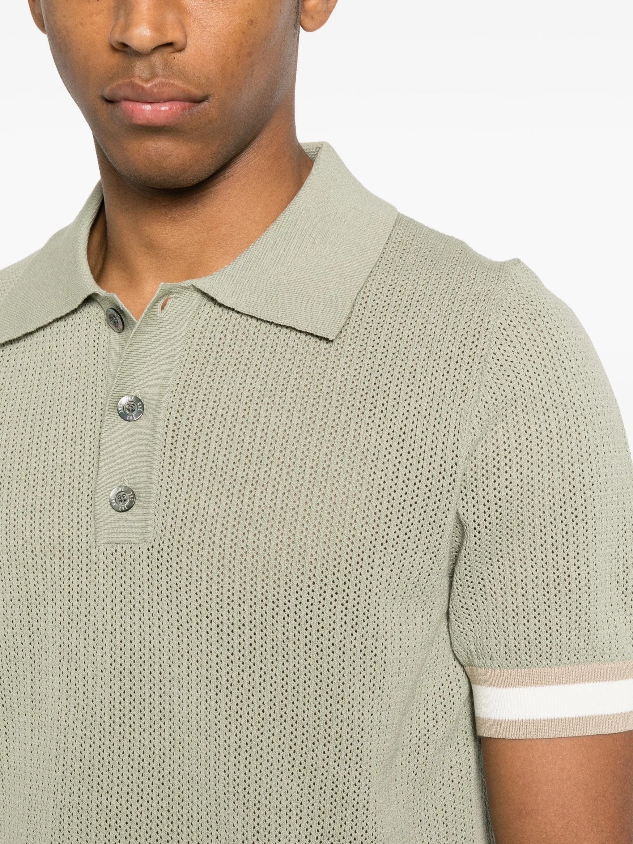 CHÉ Quinn open - knit polo shirt