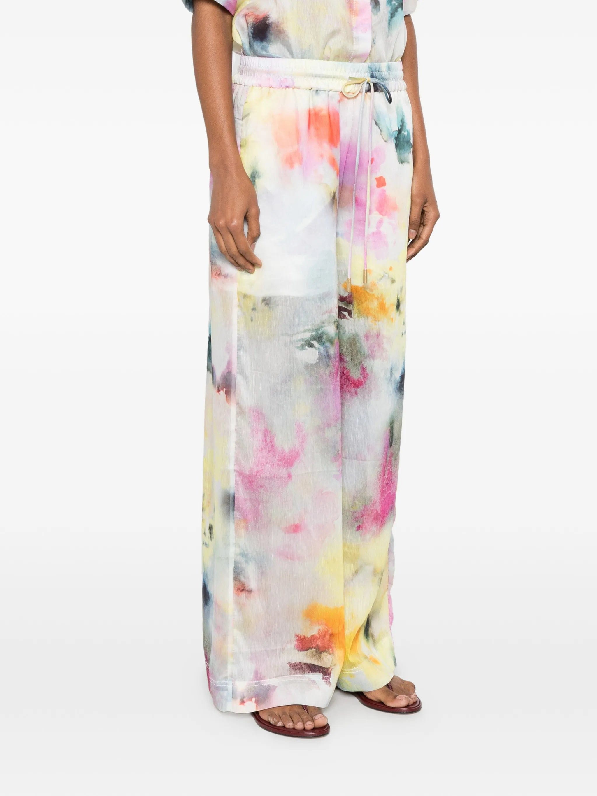 Aje Adina floral - print trousers