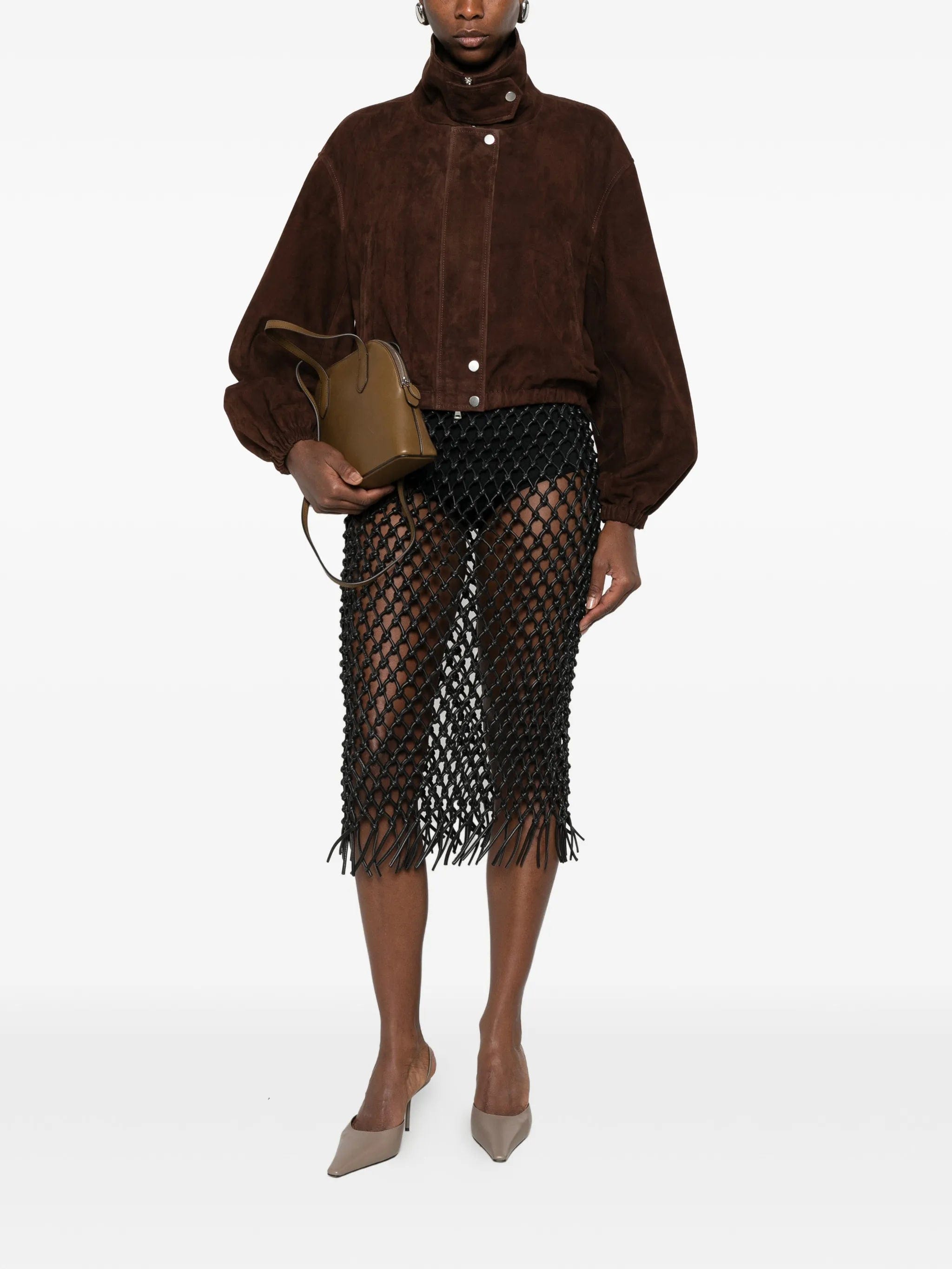 Nour Hammour Pia suede jacket