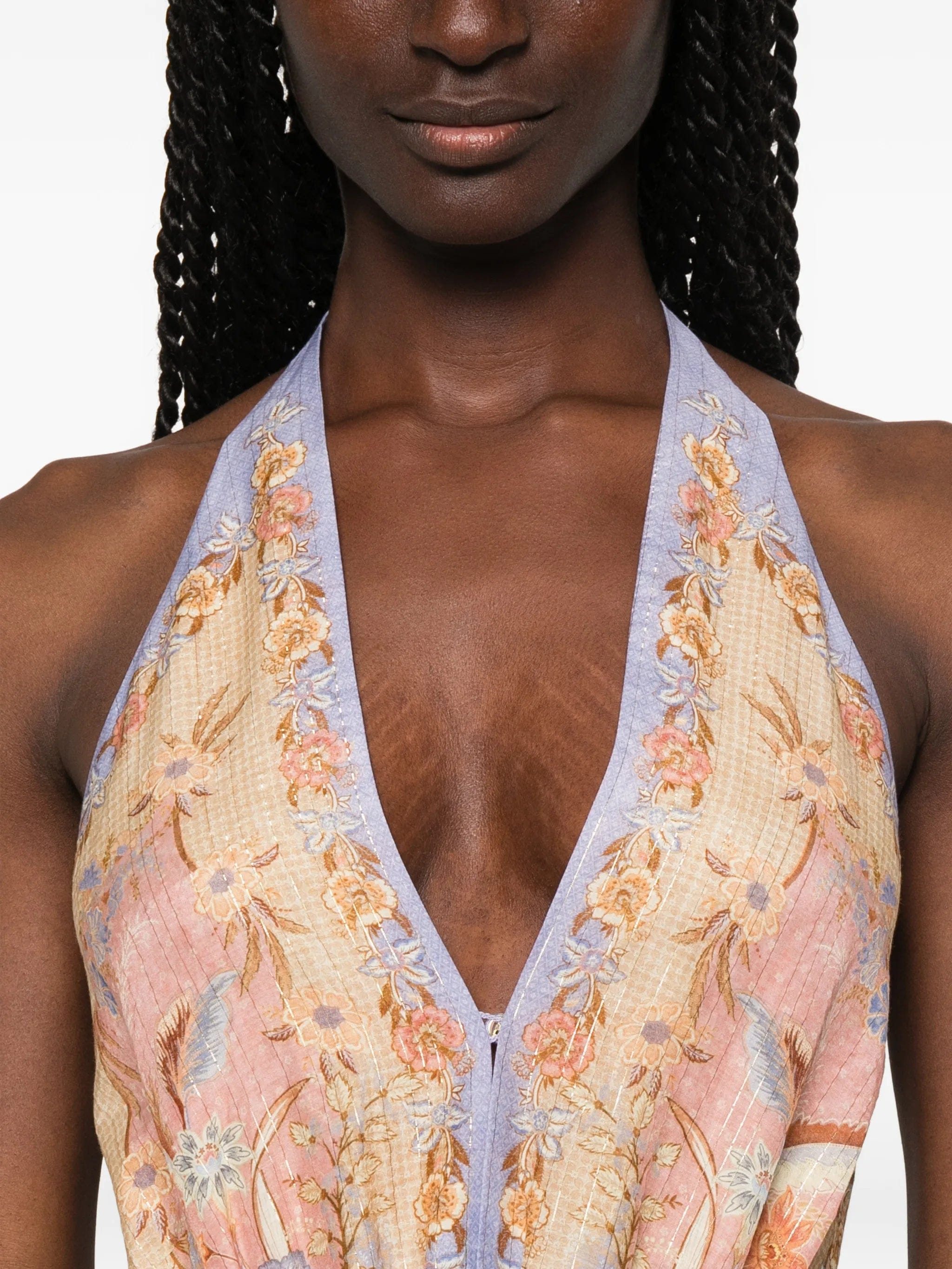 Zimmermann Indra plunge - neck maxi dress