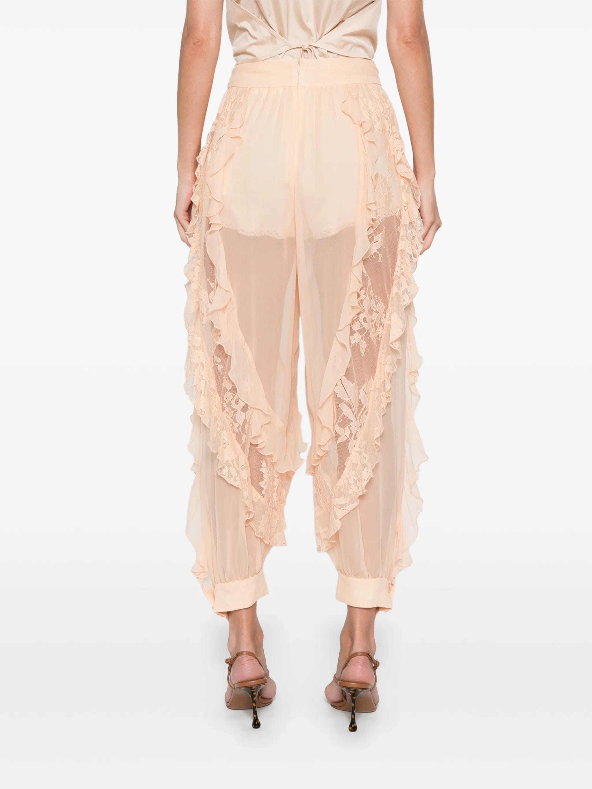 Zimmermann Rebellion ruffled lace trousers