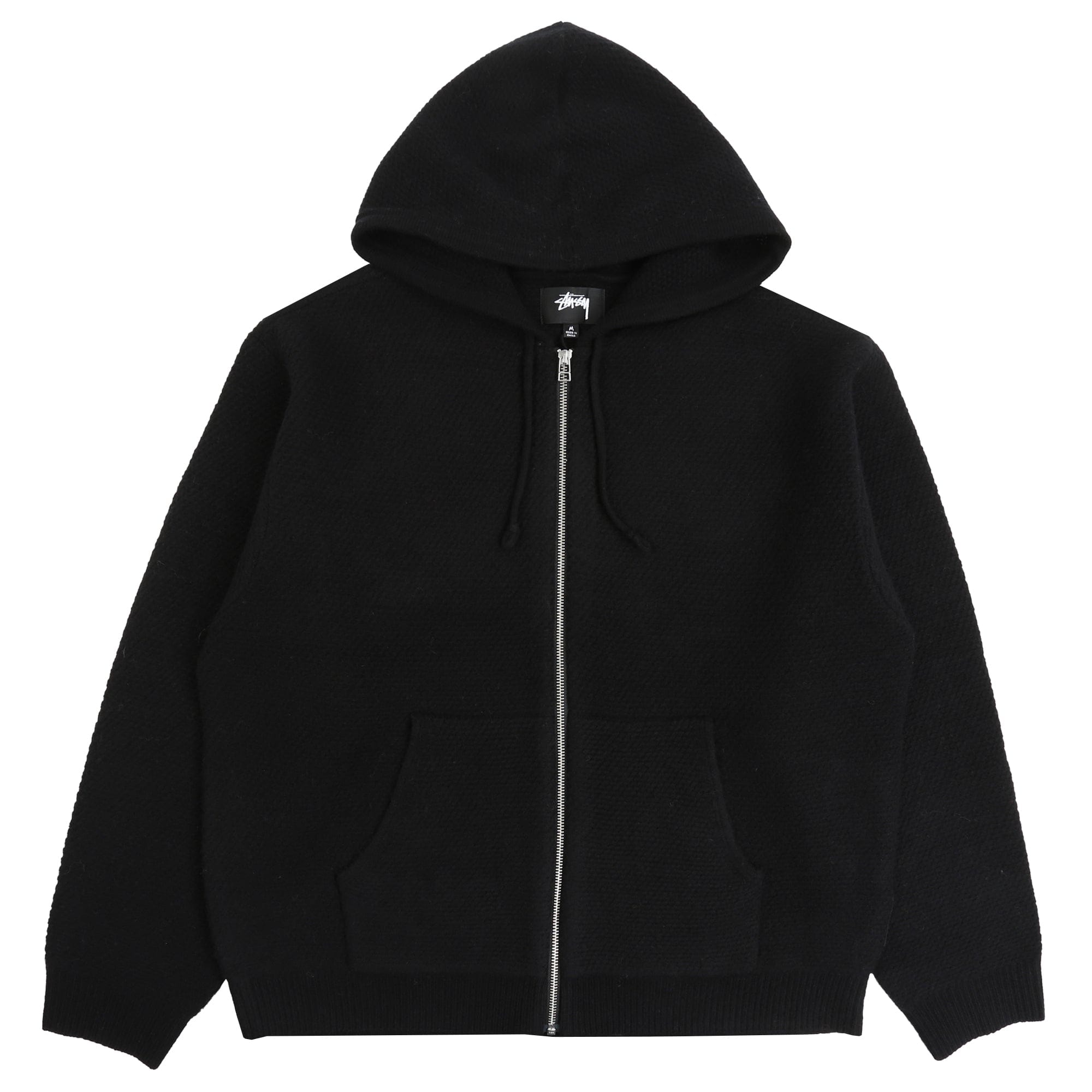 STÜSSY TEXTURED ZIP HOODED SWEATER