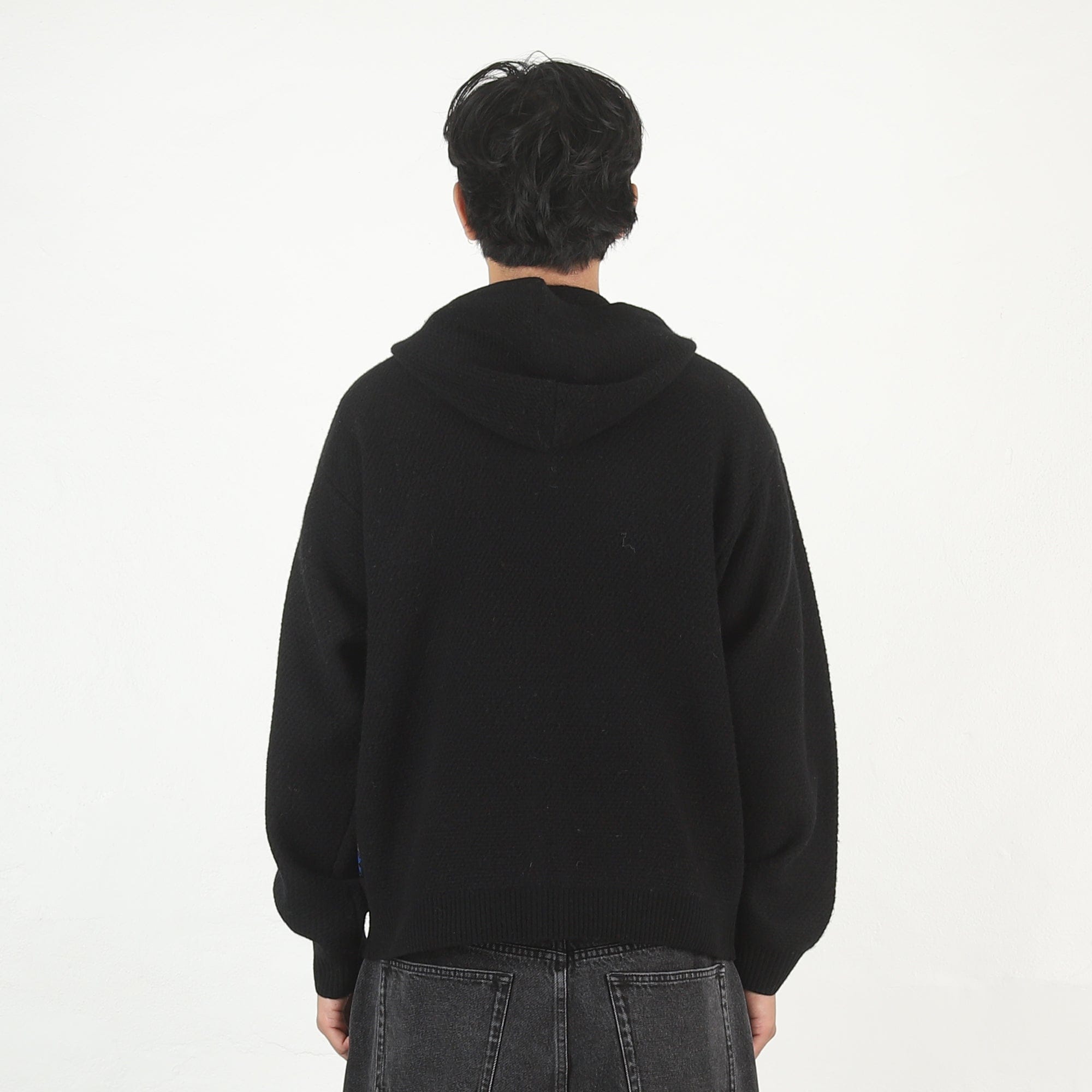 STÜSSY TEXTURED ZIP HOODED SWEATER