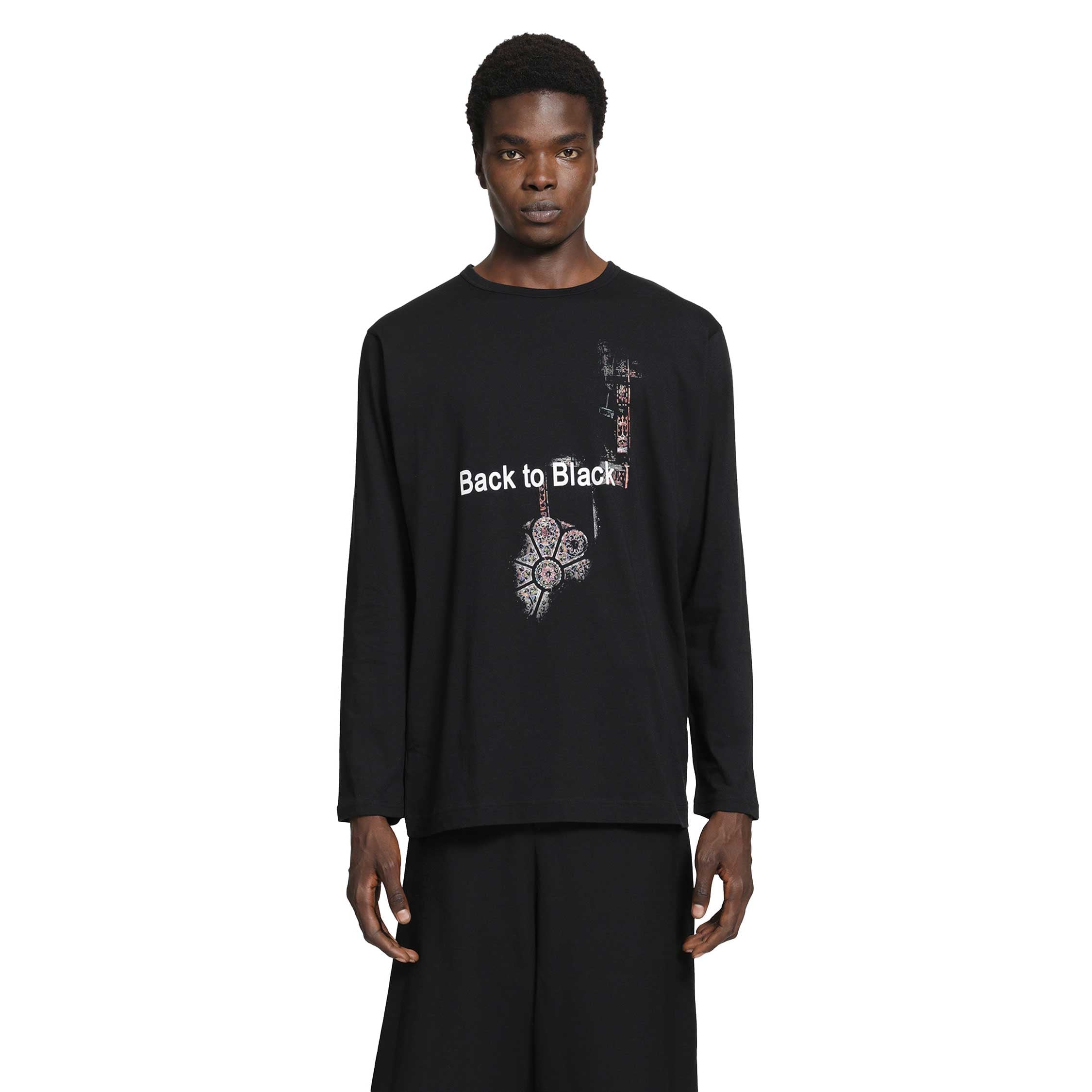 YOHJI Yamamoto Graphic Long Sleeve T - Shirt