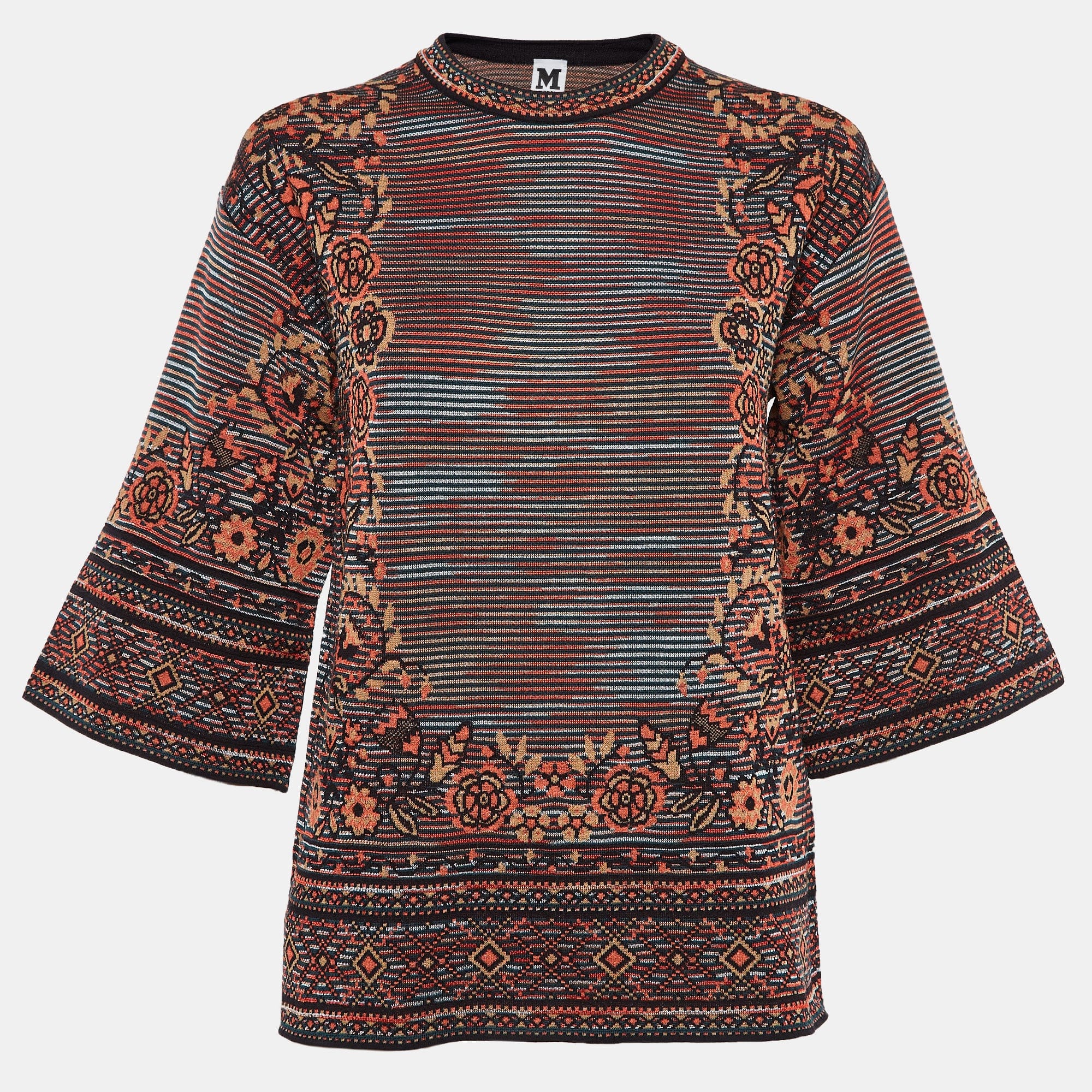 M Missoni Multicolor Patterned Knit Top