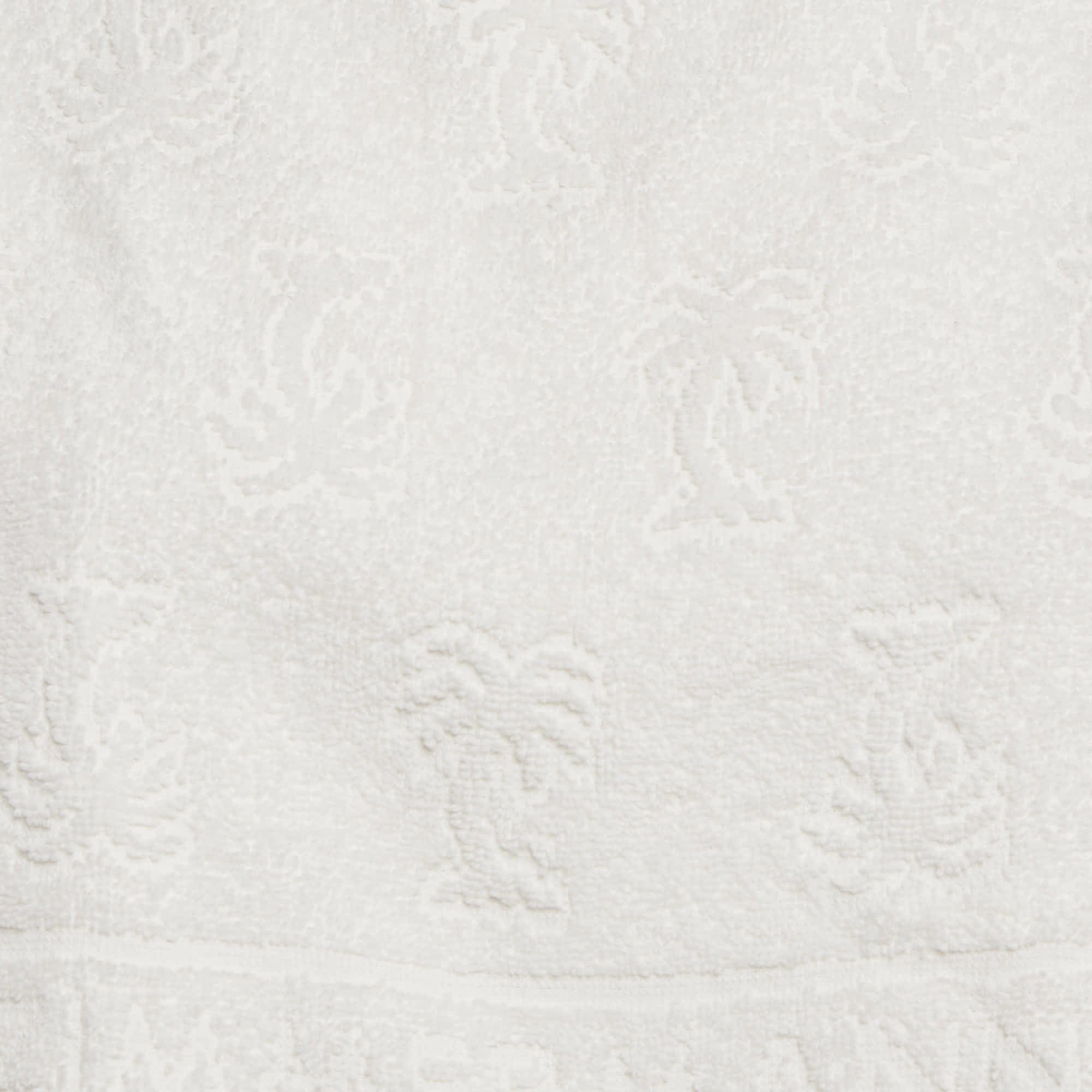 White Palm Tree Terry Cotton Fringed Crop Top
