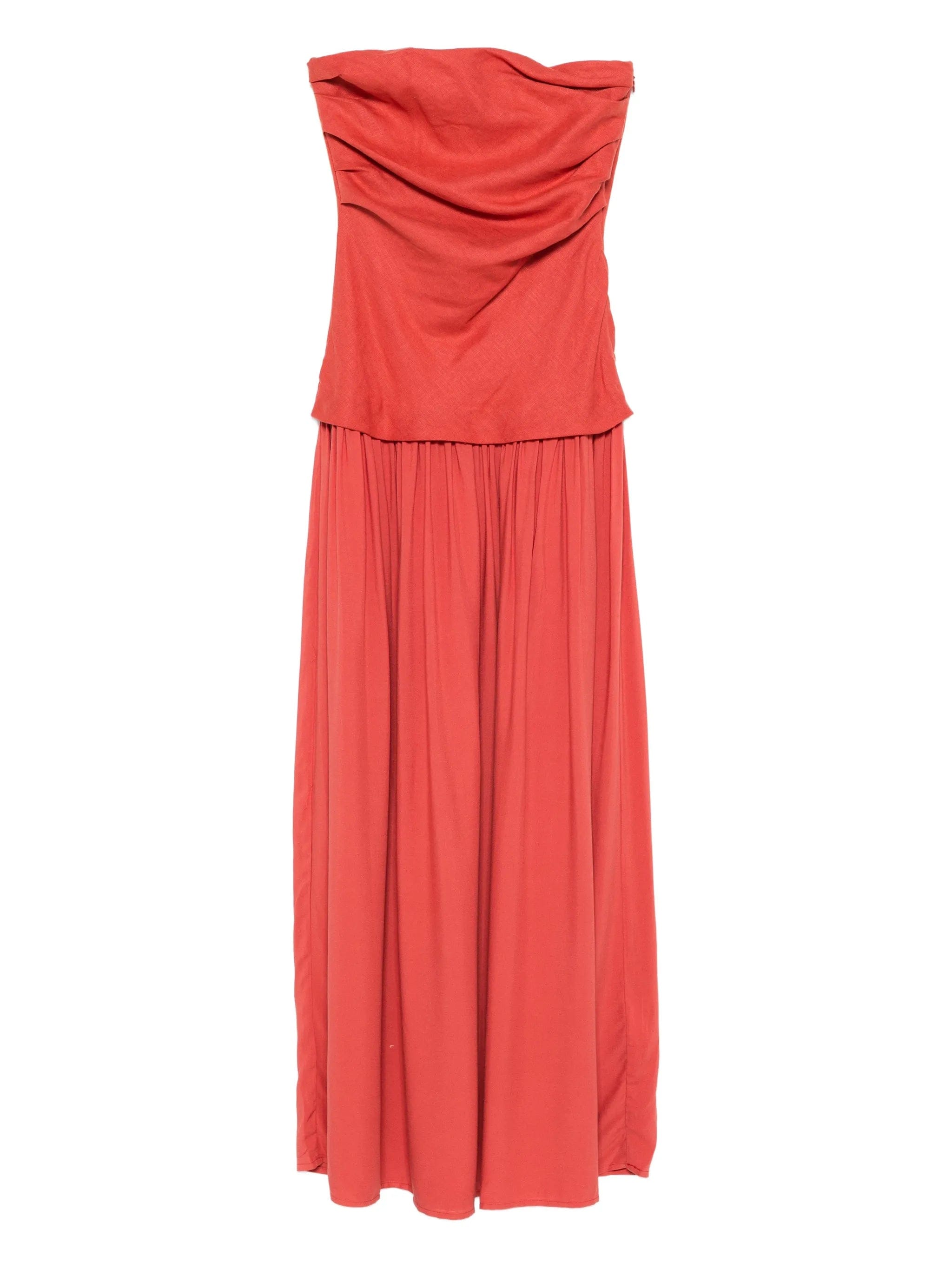 Faithfull Hedy Maxi ruched bandeau dress