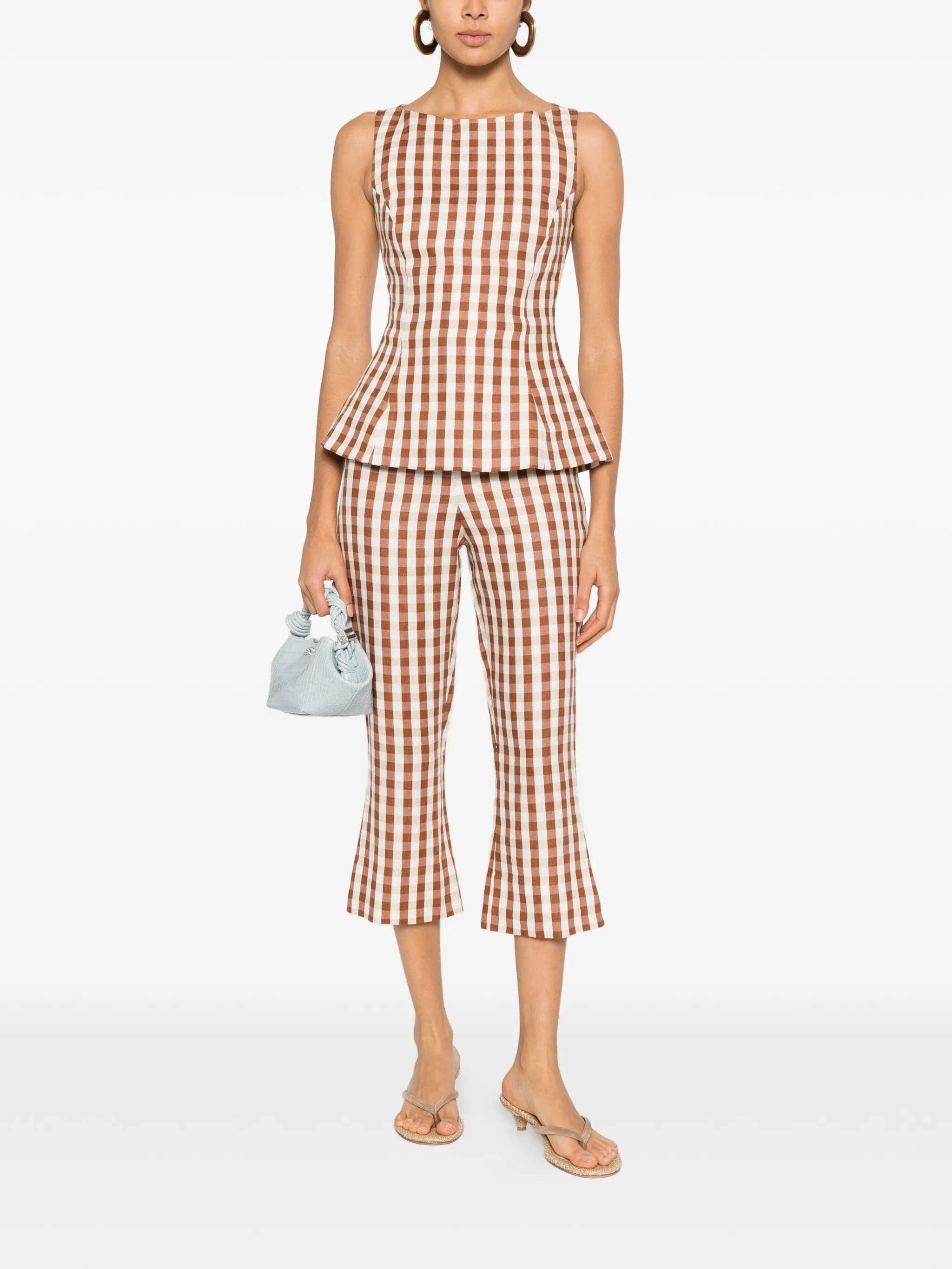Faithfull Gingham pattern trousers