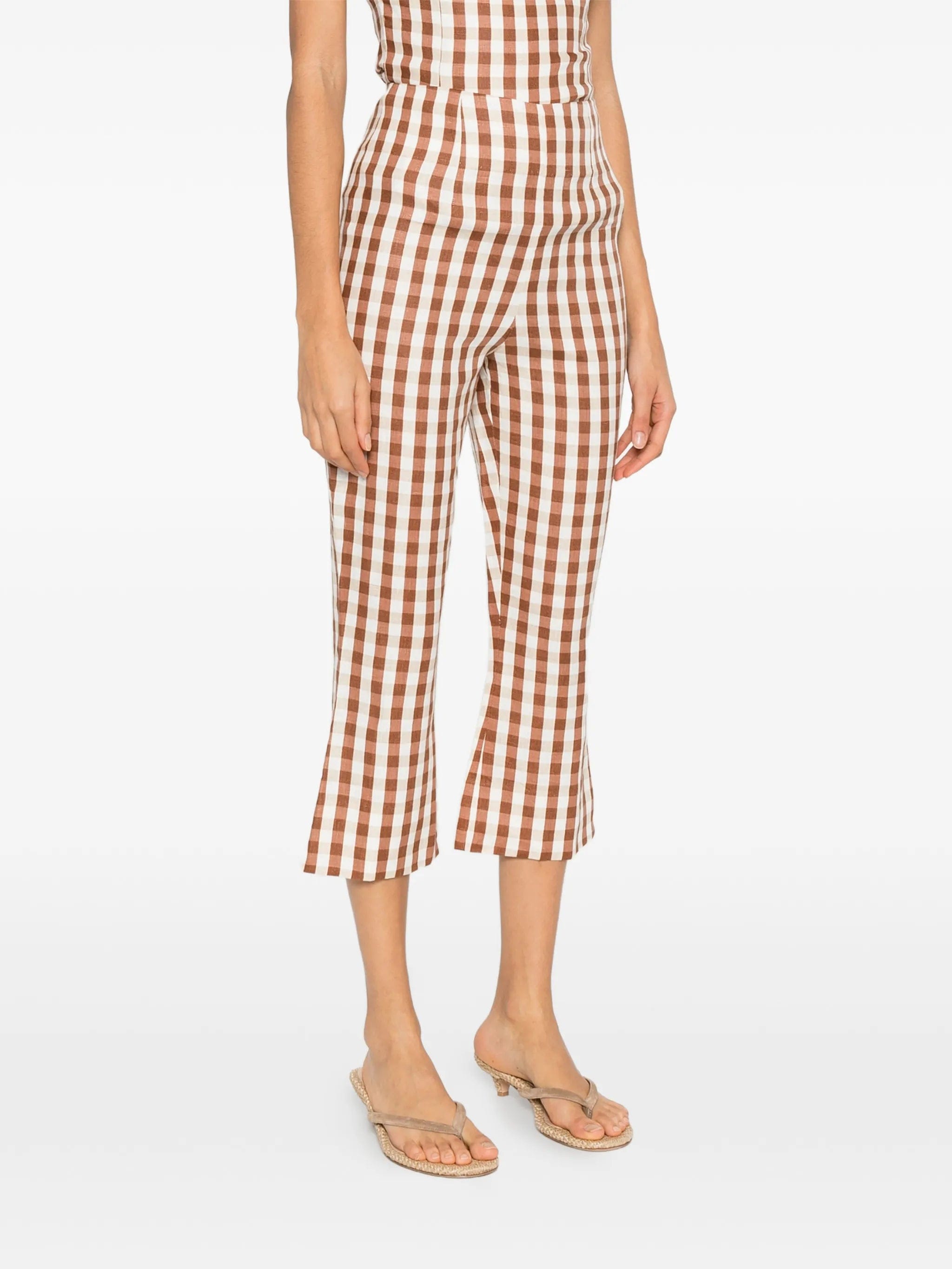 Faithfull Gingham pattern trousers