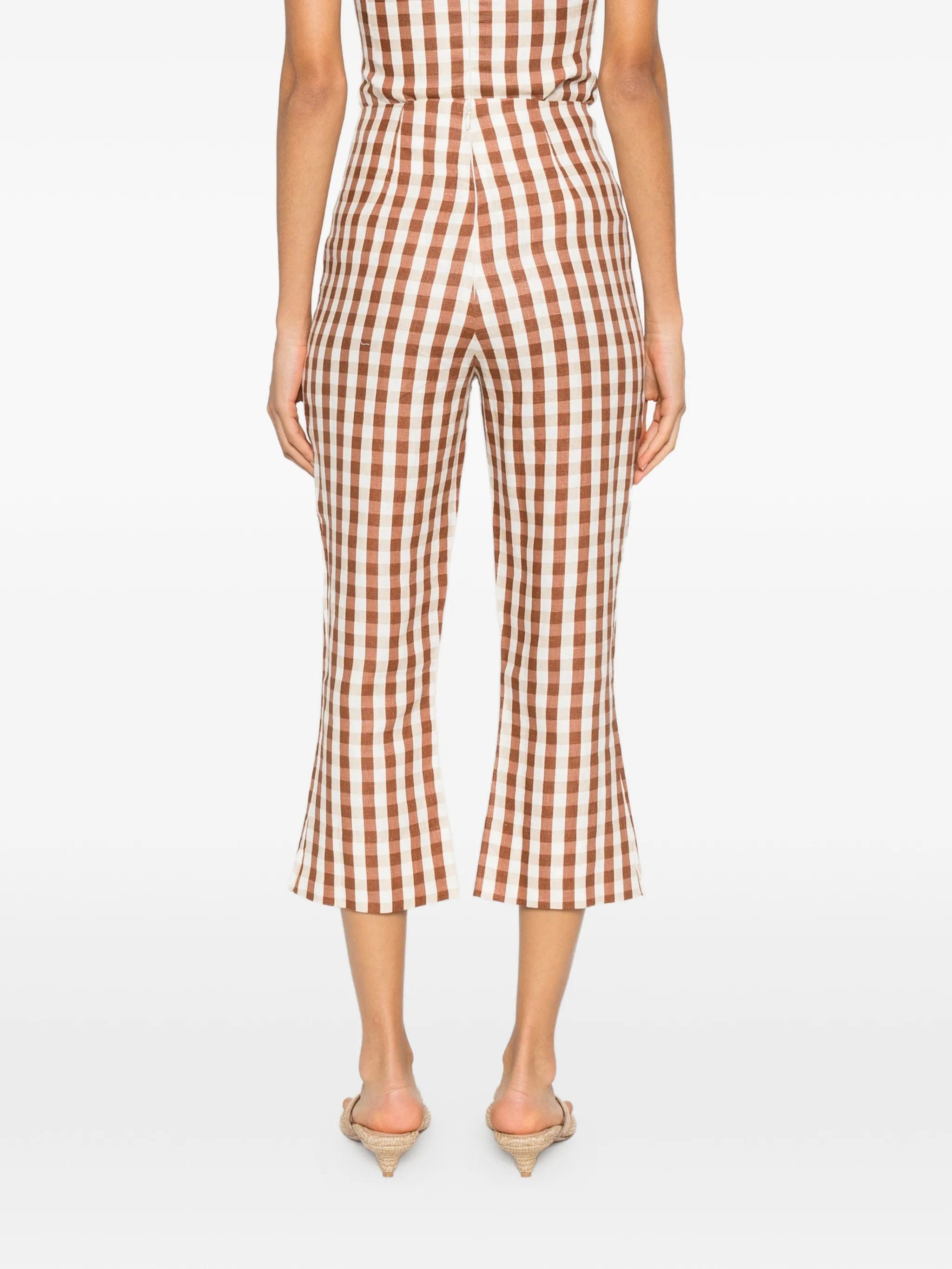Faithfull Gingham pattern trousers
