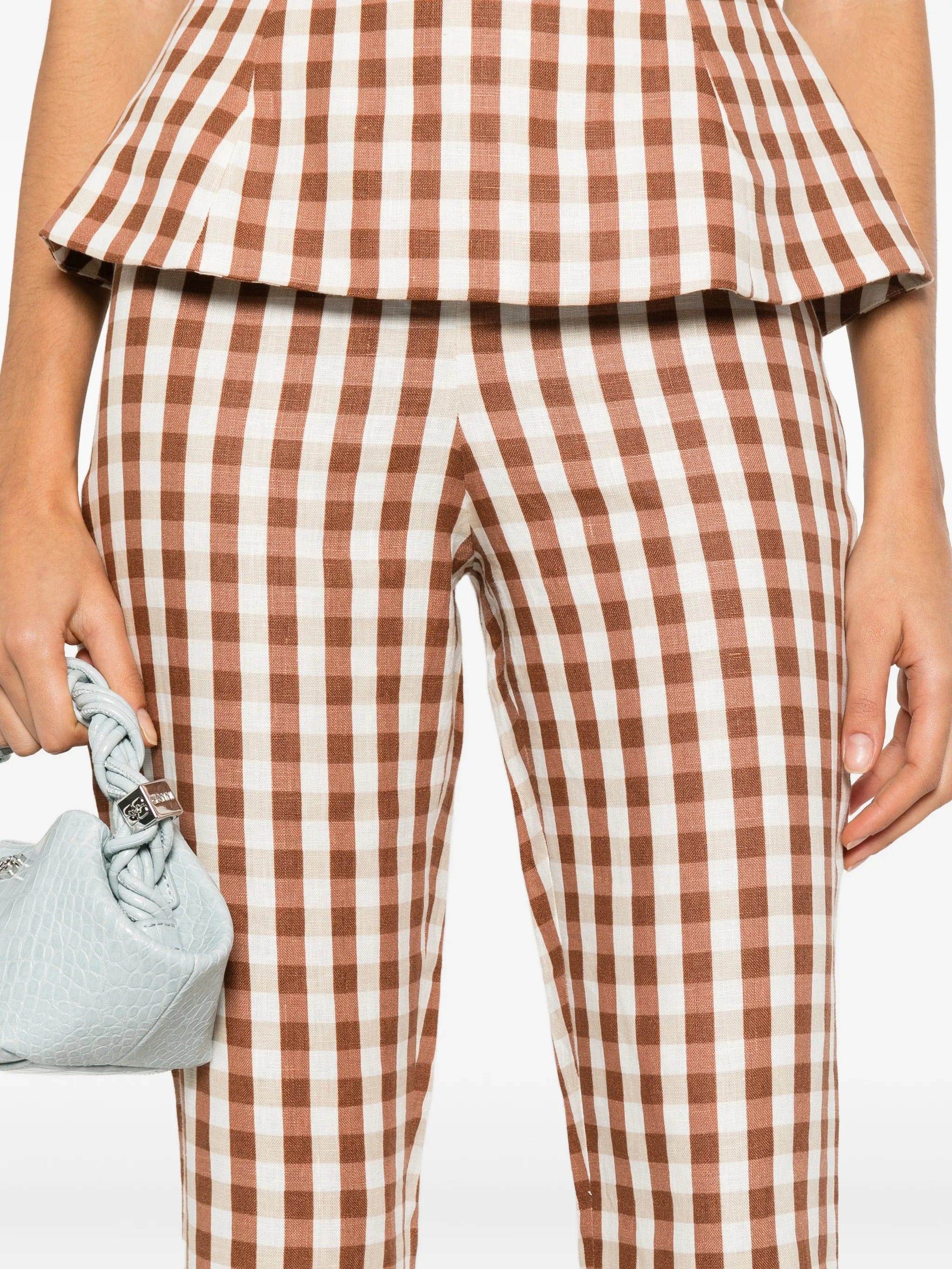 Faithfull Gingham pattern trousers