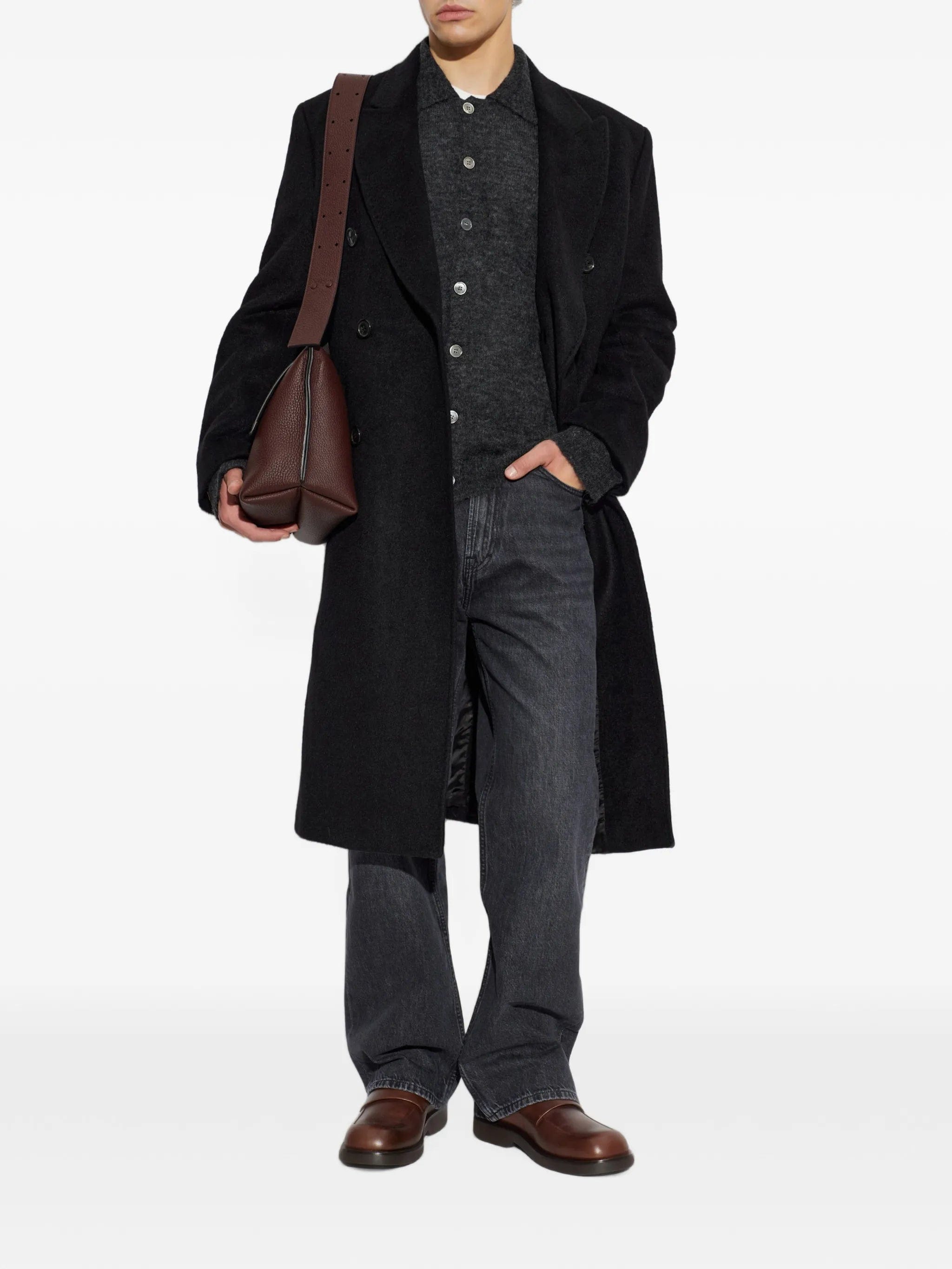 OUR Legacy double - breasted hairy - wool coat