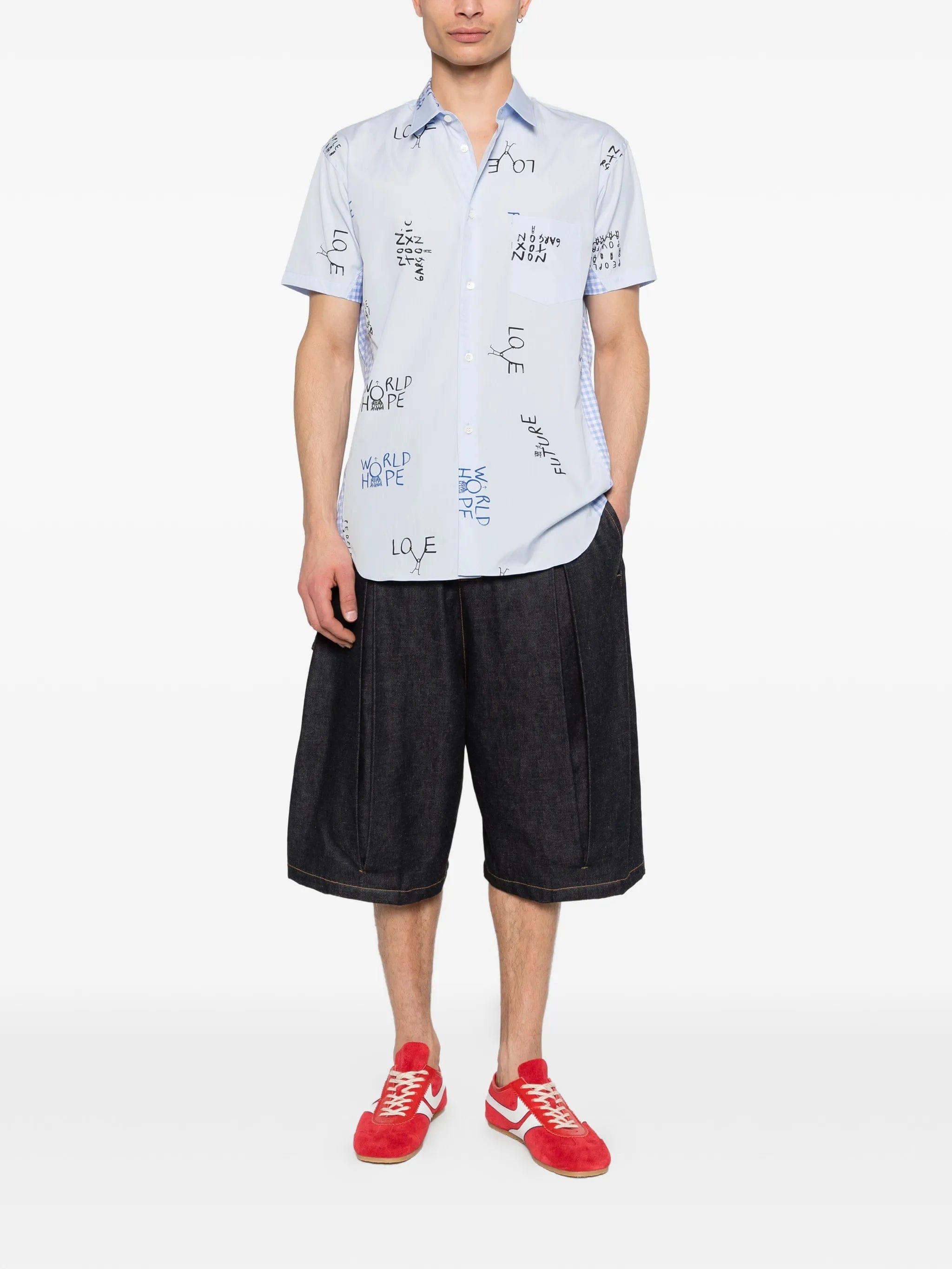 Comme des Garçons Shirt gingham - panel shirt