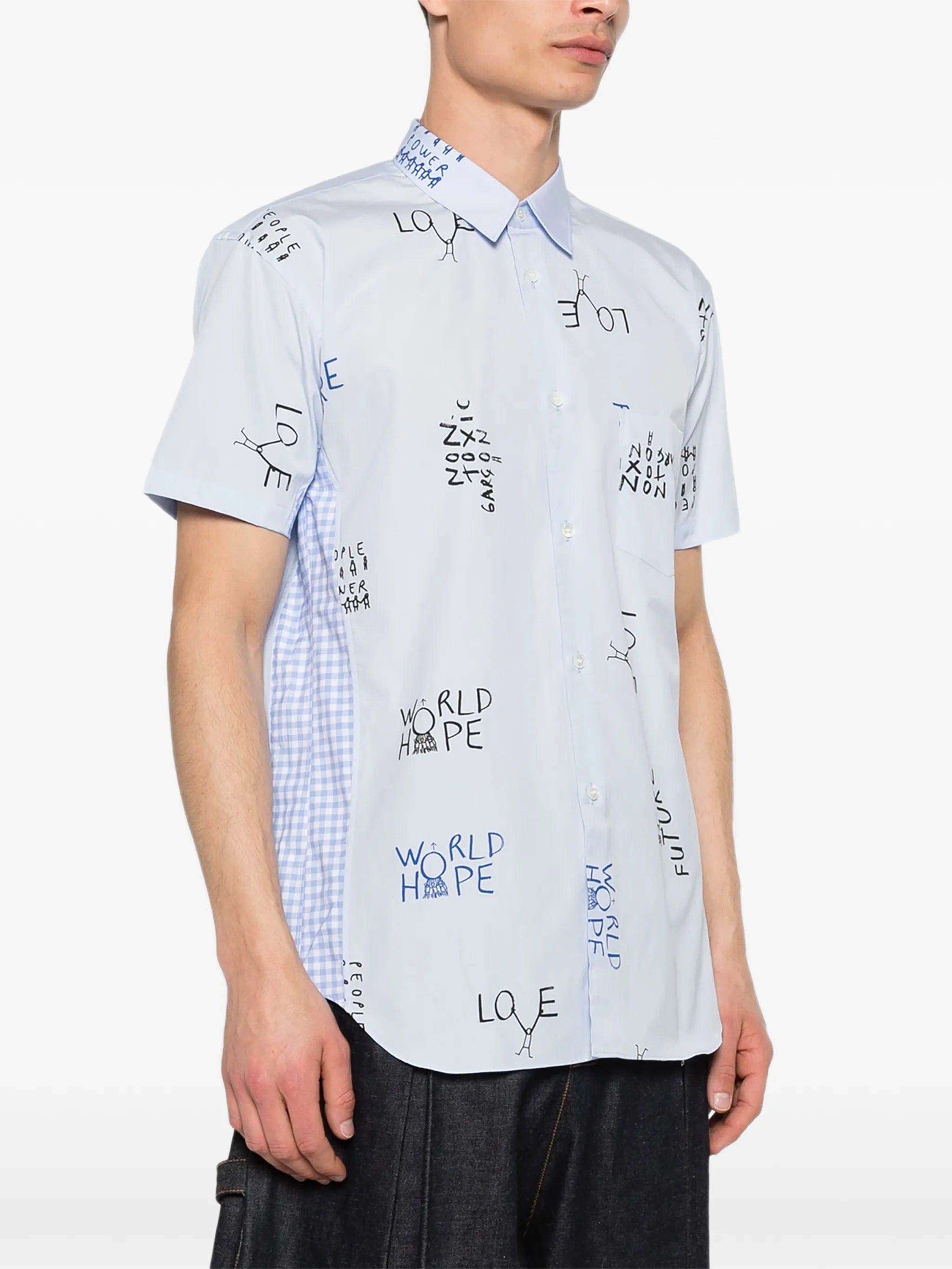 Comme des Garçons Shirt gingham - panel shirt