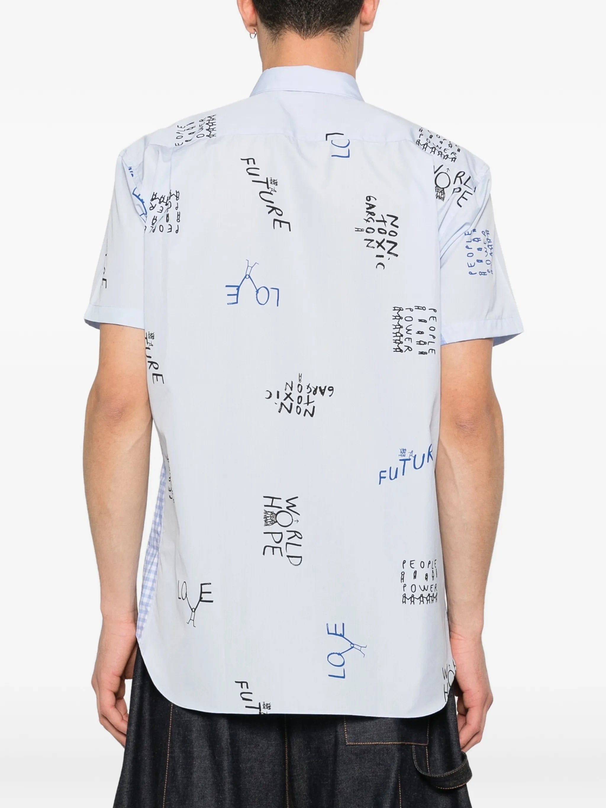 Comme des Garçons Shirt gingham - panel shirt