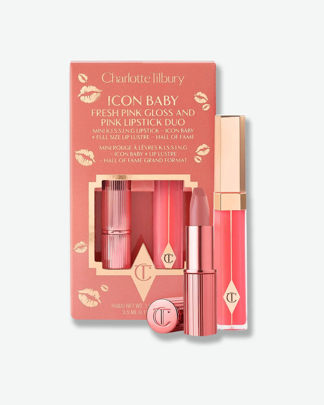 Charlotte Tilbury Kissing Duo Set Icon Baby And Hall Of Fame Lip Lustre