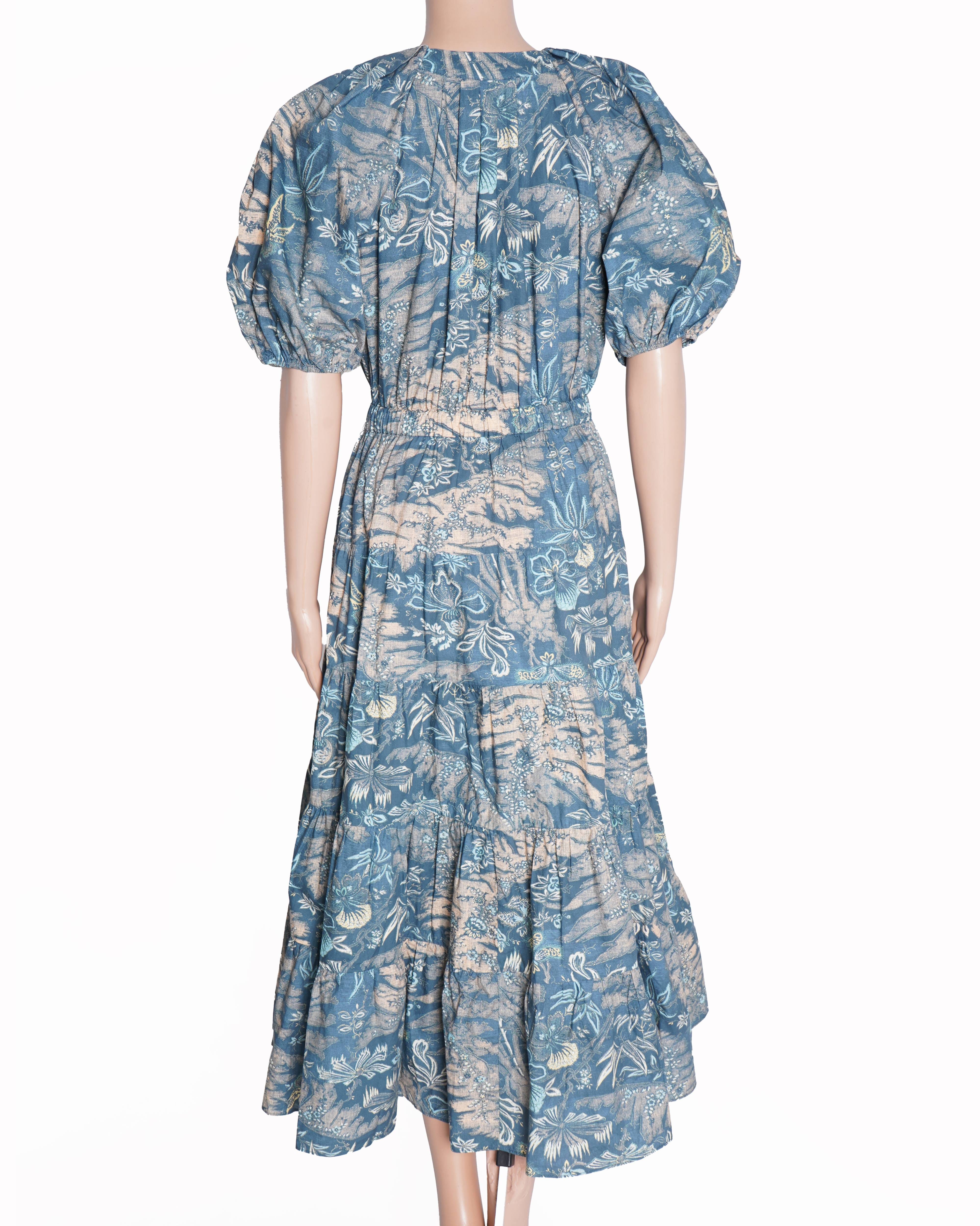 Ulla Johnson Printed Puff Sleeve Dress