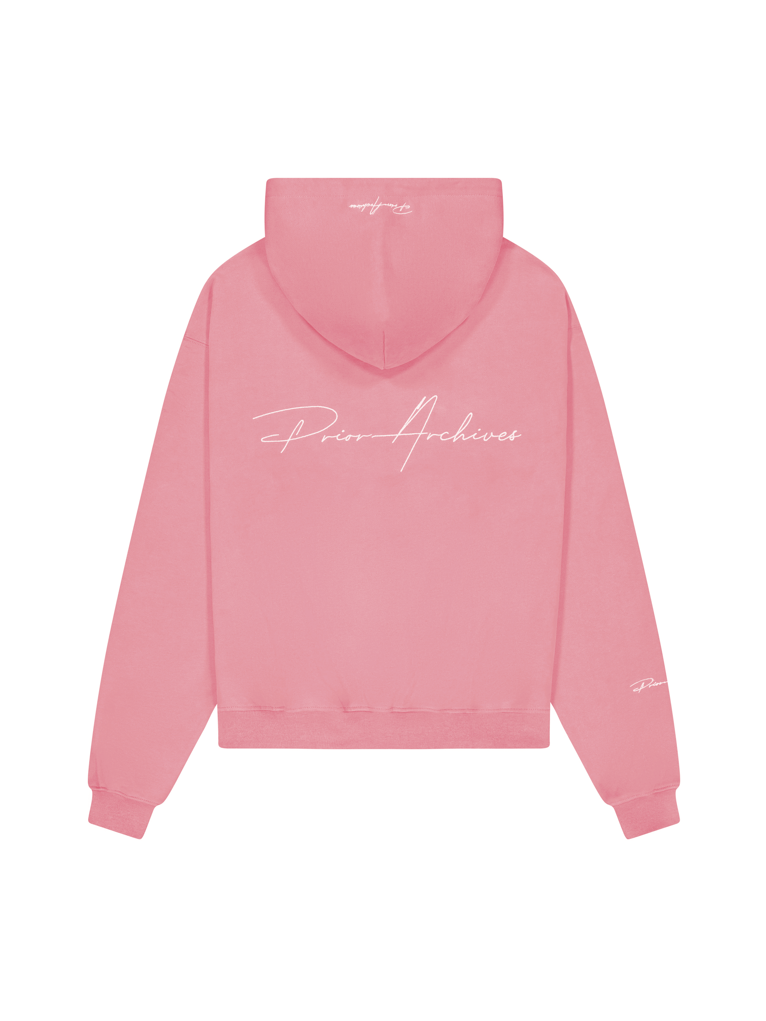 Prior Archives Prior Embroidery Logo Oversized Cropped Hoodie Sakura