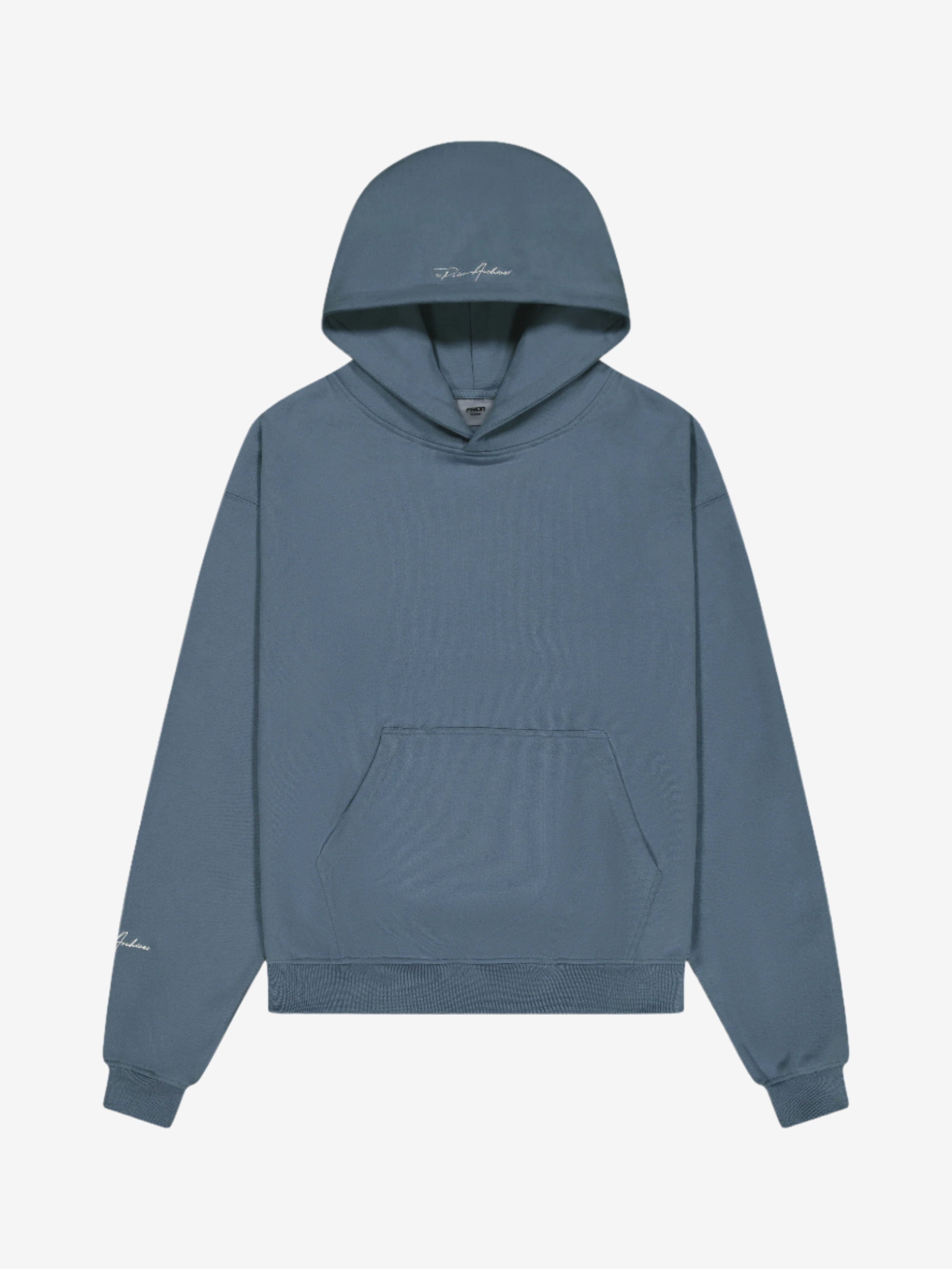 Prior Archives Prior Embroidery Logo Oversized Cropped Hoodie Mirage