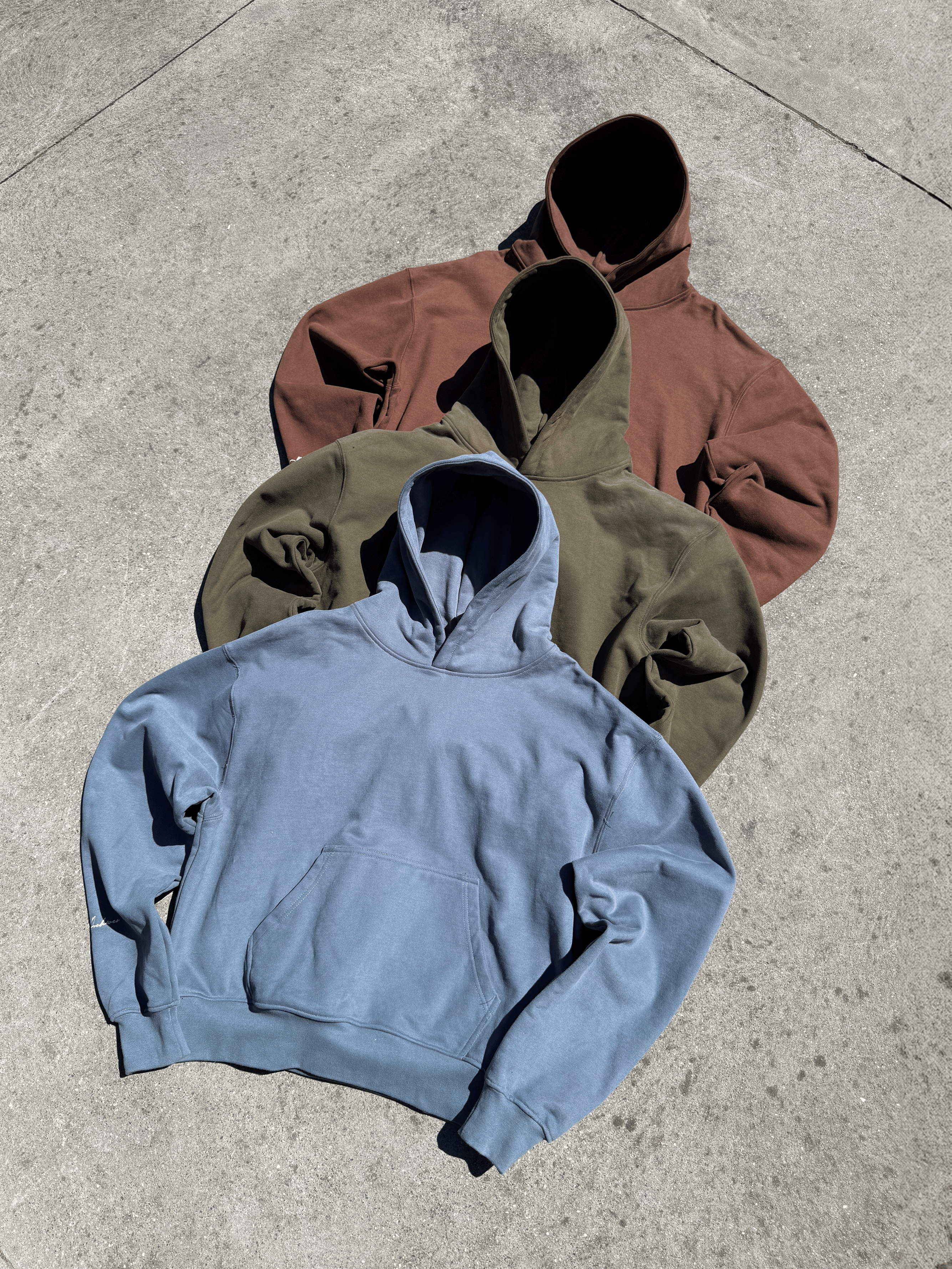 Prior Archives Prior Embroidery Logo Oversized Cropped Hoodie Mirage