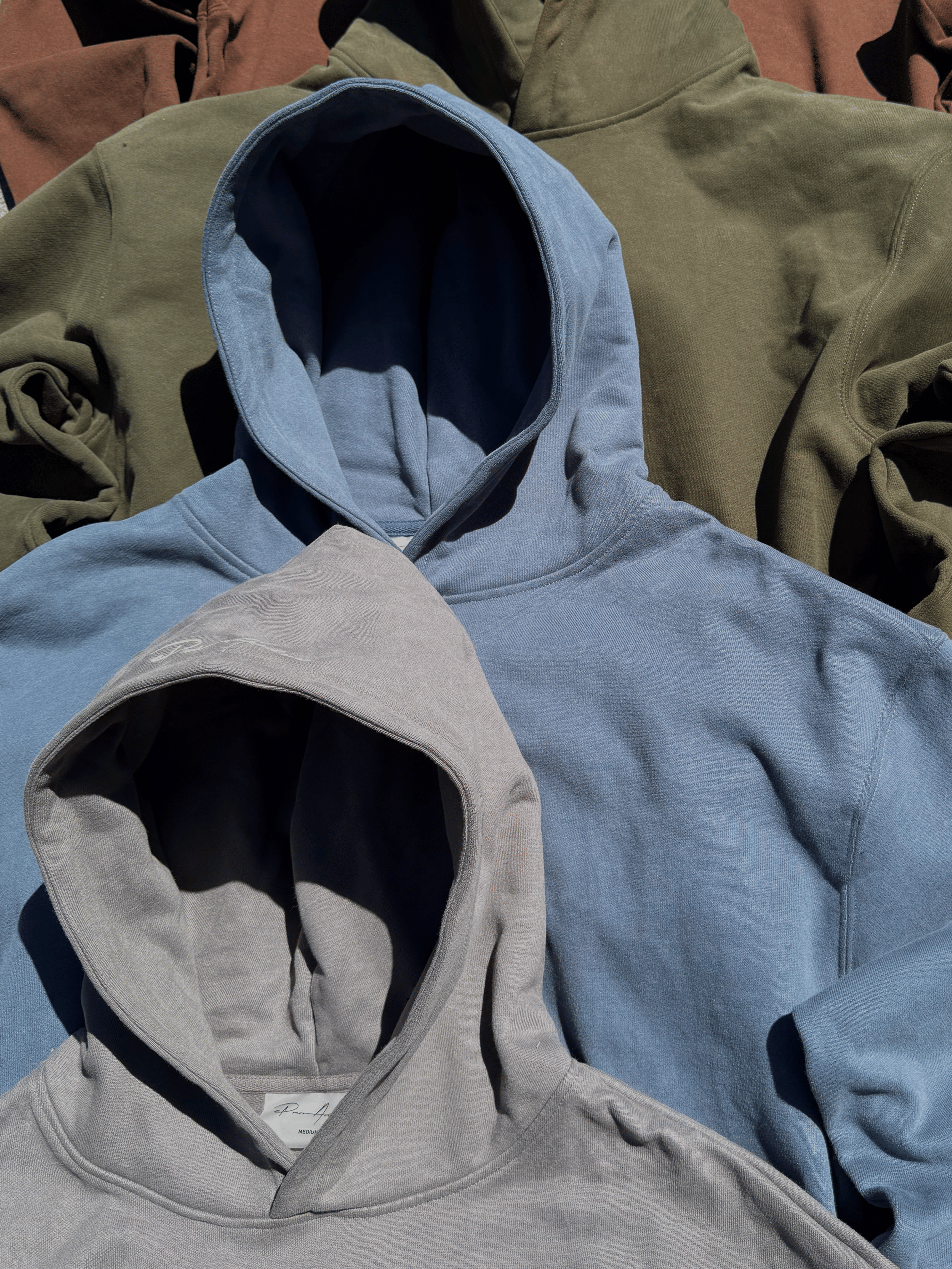 Prior Archives Prior Embroidery Logo Oversized Cropped Hoodie Mirage