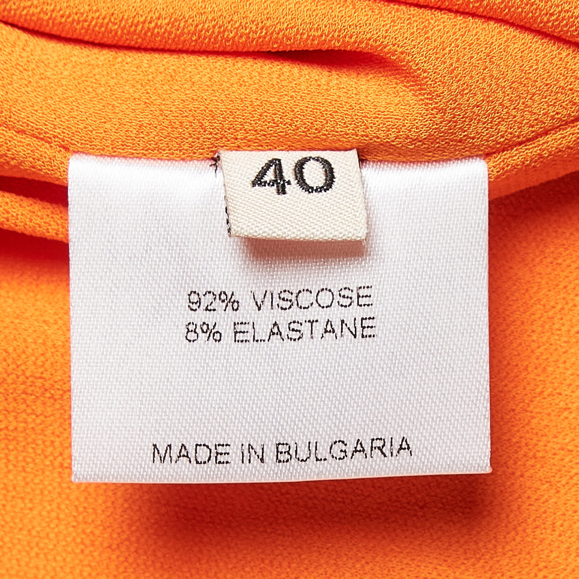 Alexandre Vauthier Orange Jersey V - Neck Bodysuit