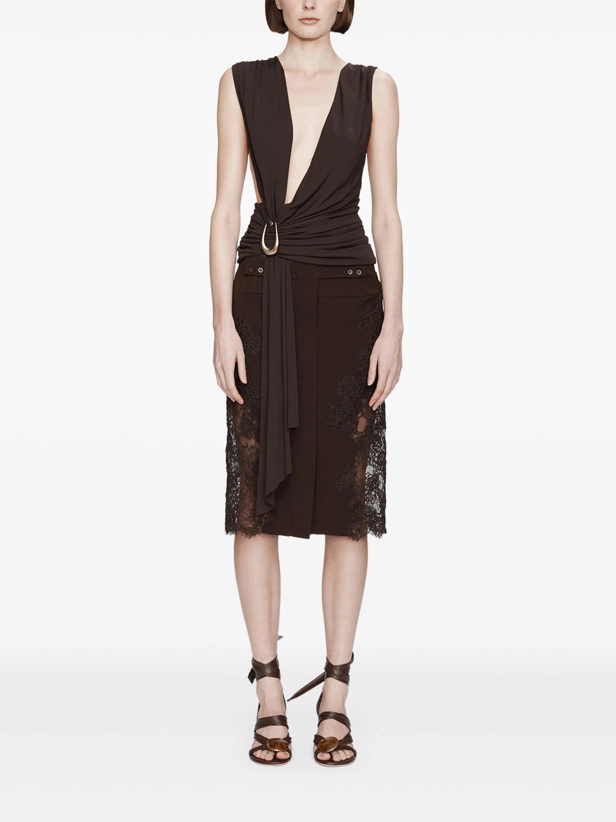 Christopher Esber gathered drape blouse