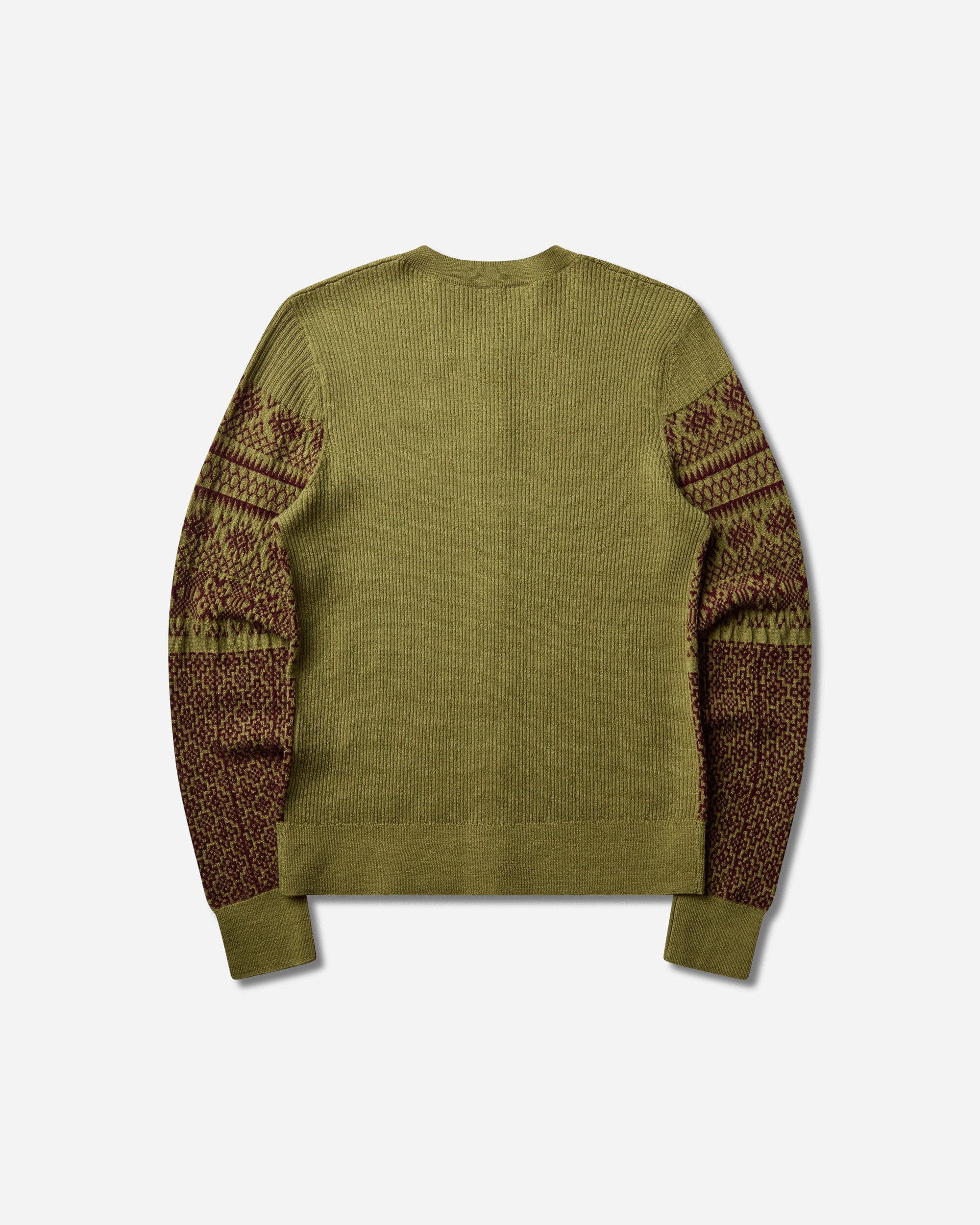 Dries Van Noten Men's Jacquard Wool Cardigan Olive