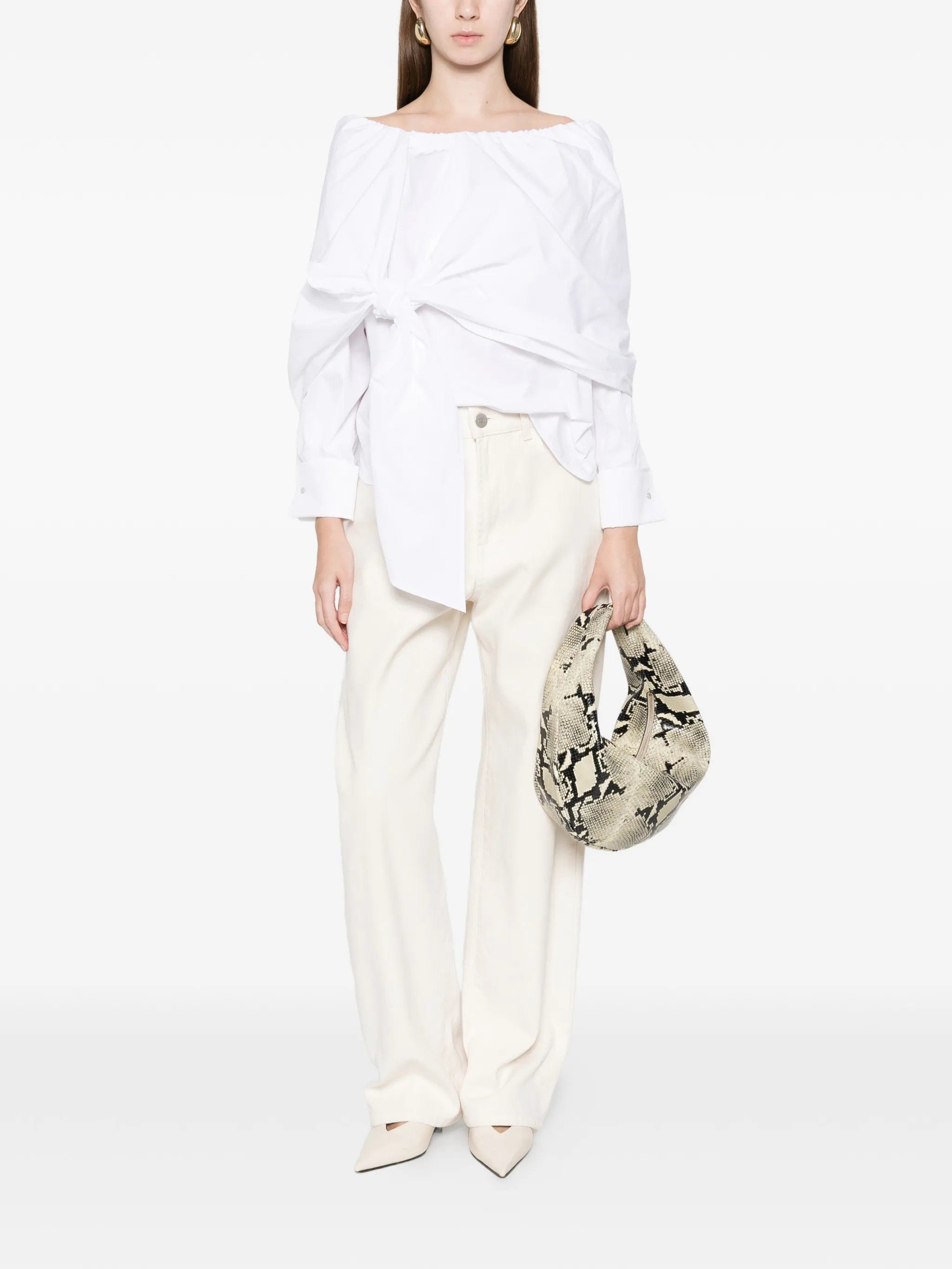 Max Mara Curvone bow - detail shirt